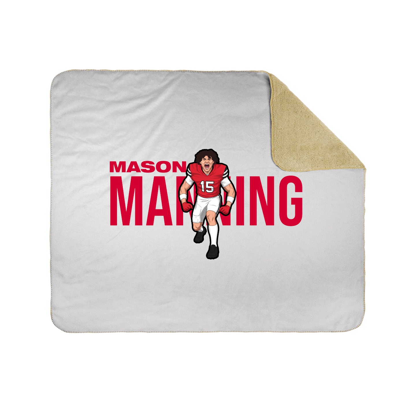 Throw Blanket — Player Name in White