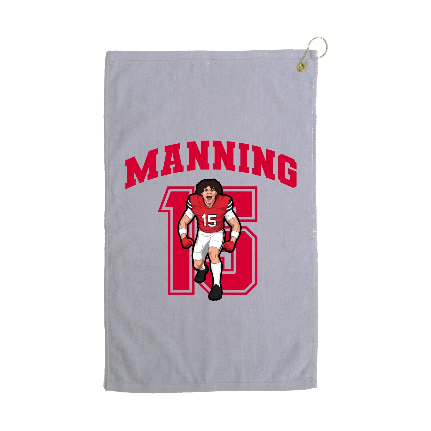 Golf Towel — Number in Grey