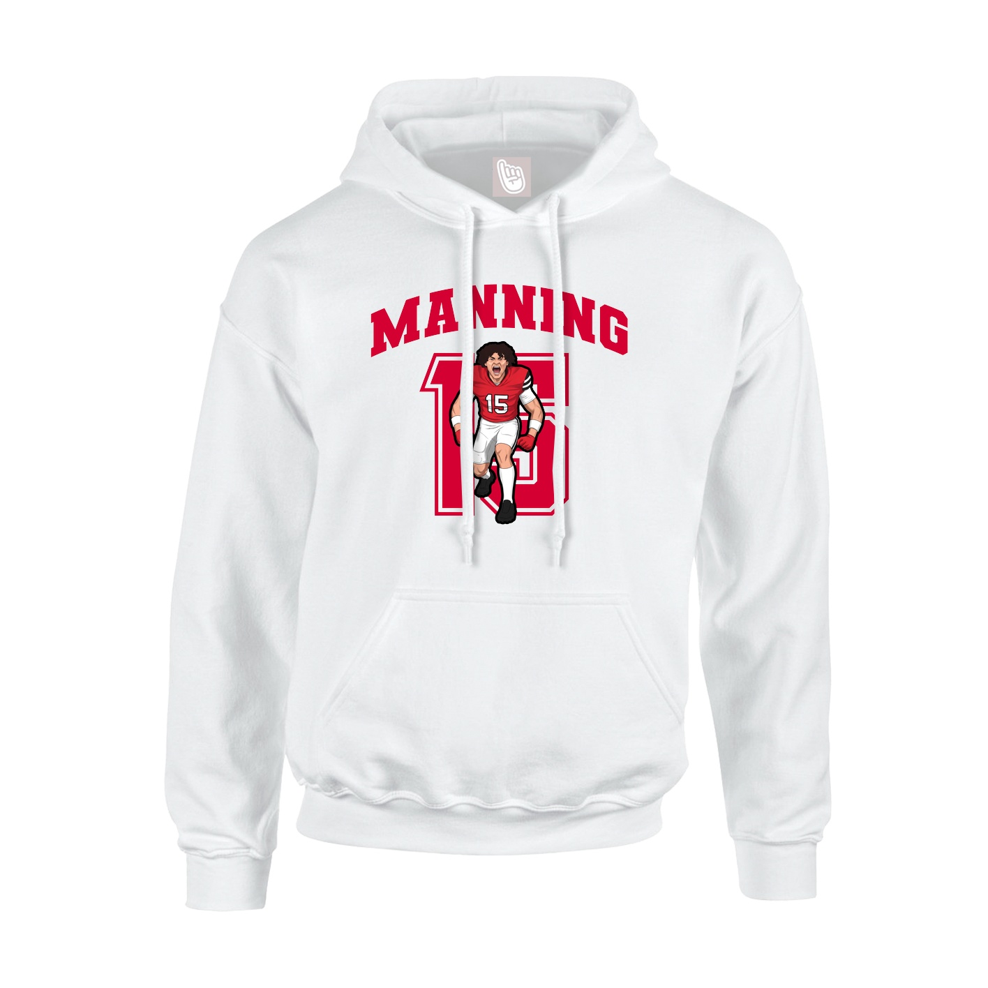 Hoodie — Number in White