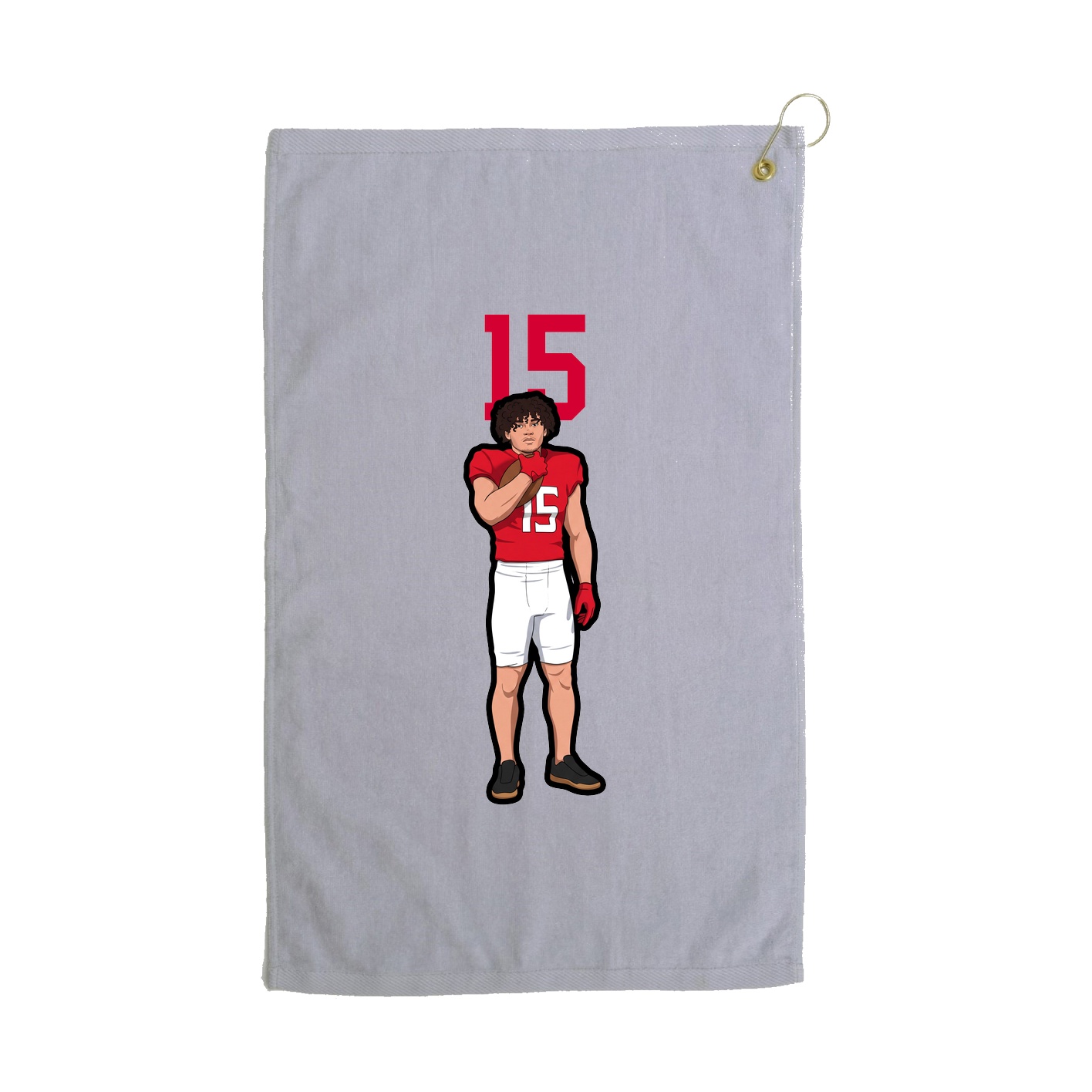 Golf Towel — Number Top in Grey