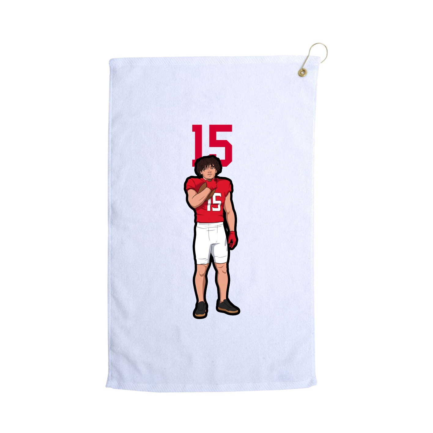 Golf Towel — Number Top in White