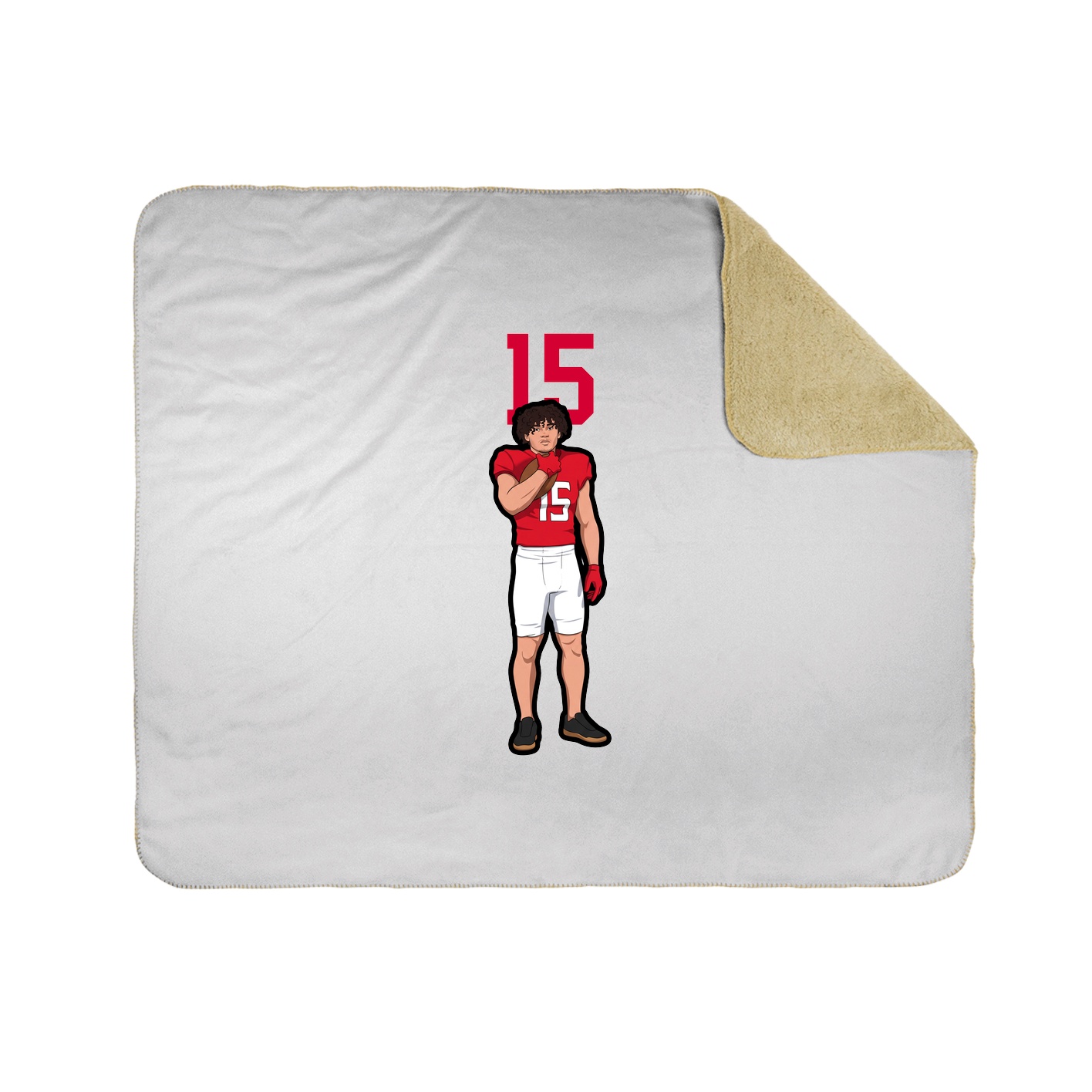 Throw Blanket — Number Top in White