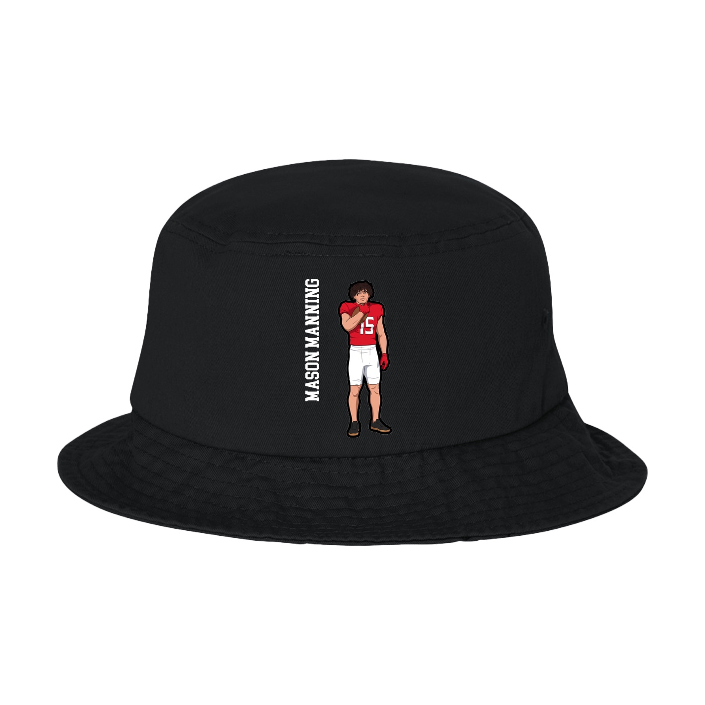 Bucket Cap — Name Vertical in Black