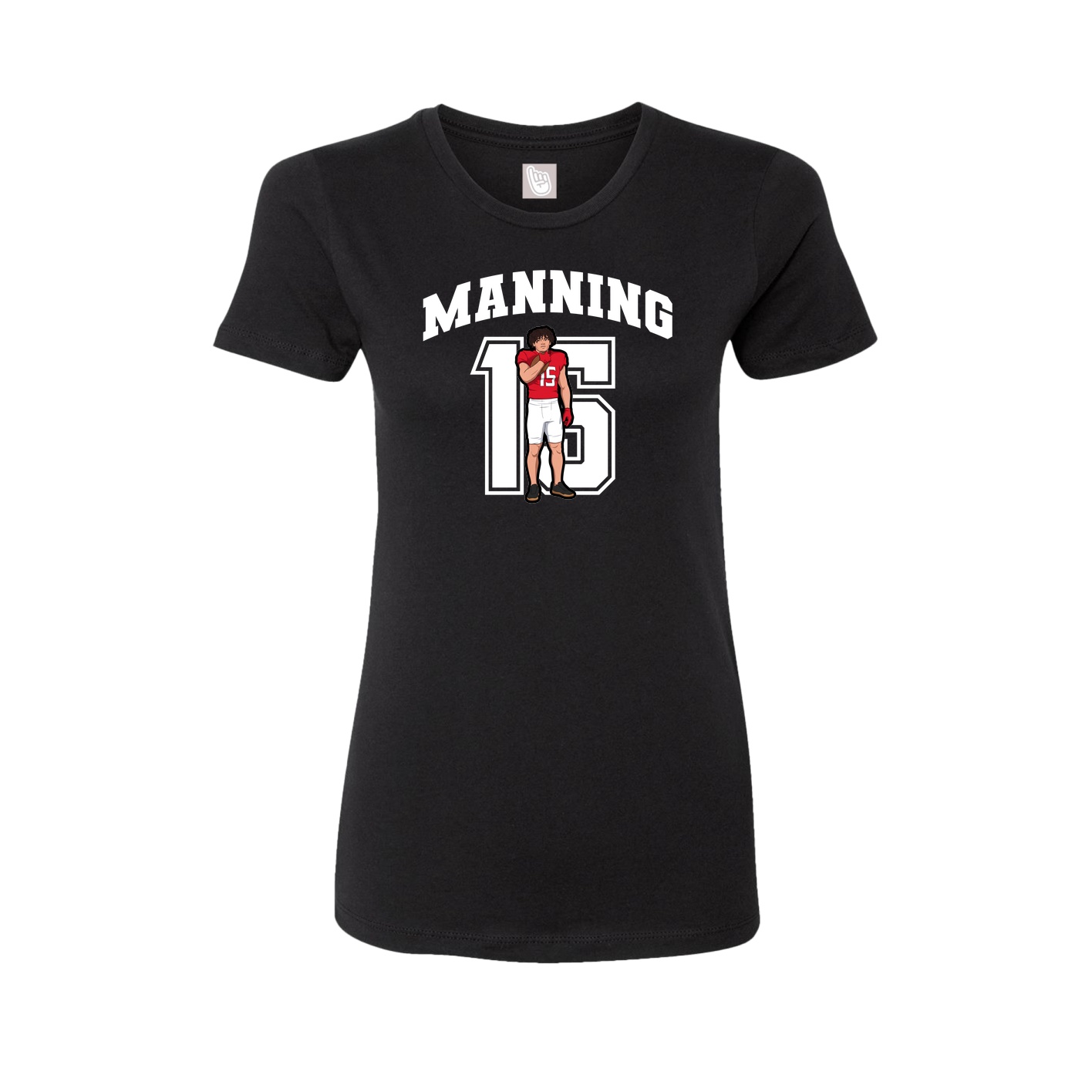 Womens Tee — Number in Black