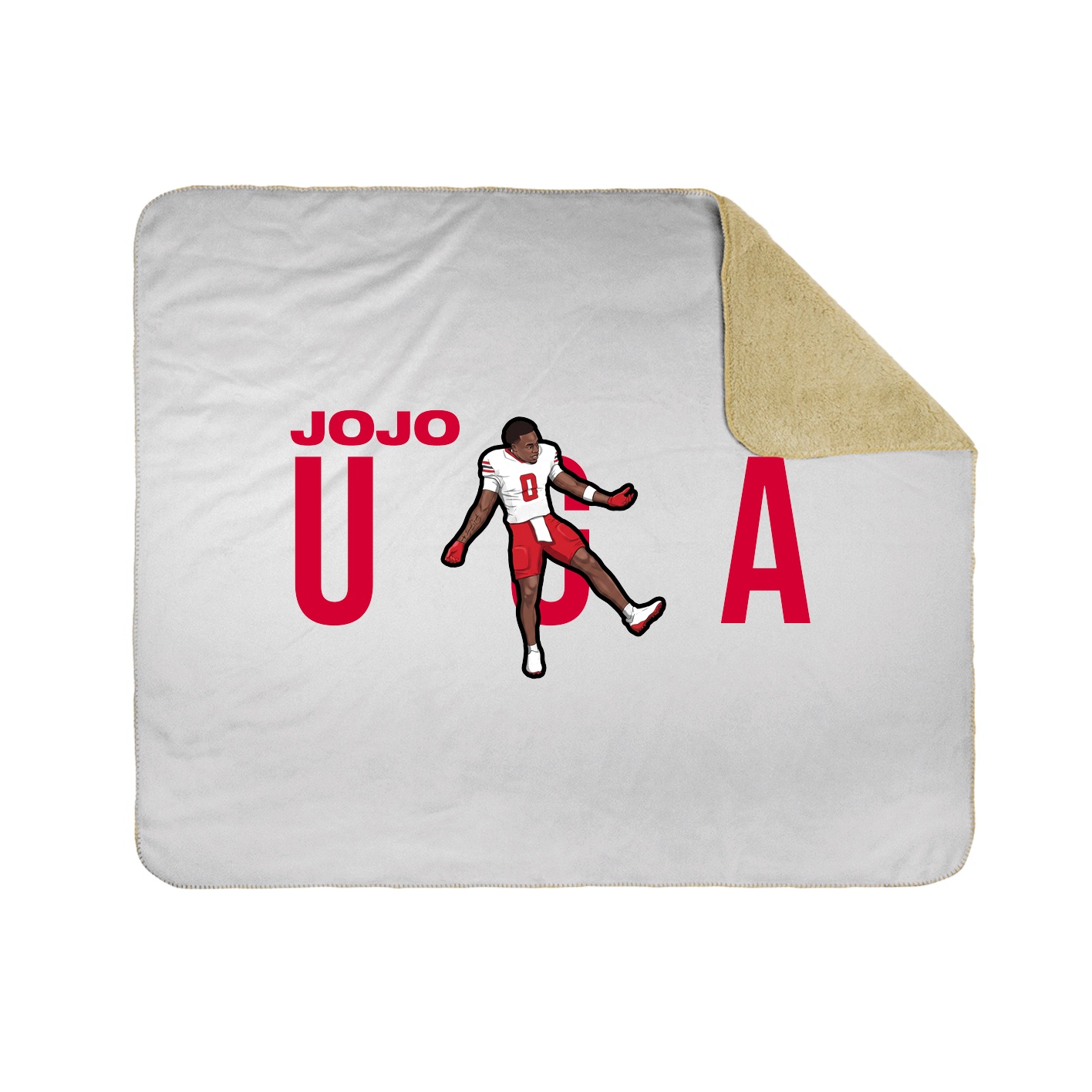 Throw Blanket — Player Name in White