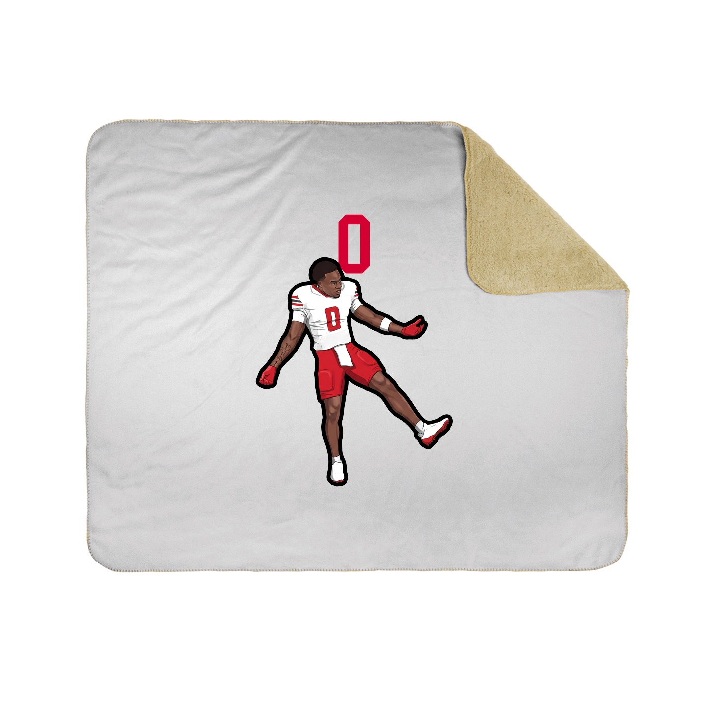 Throw Blanket — Number Top in White