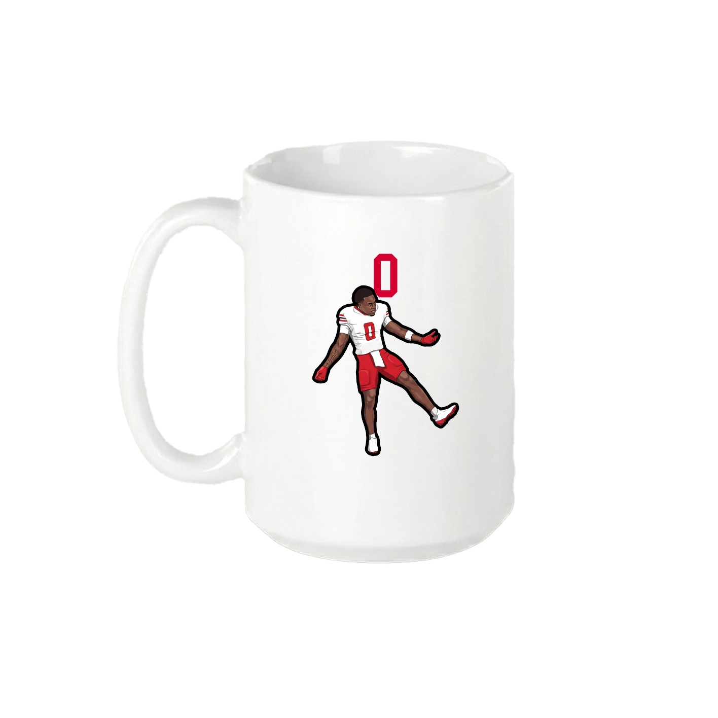 15oz Coffee Mug — Number Top in White