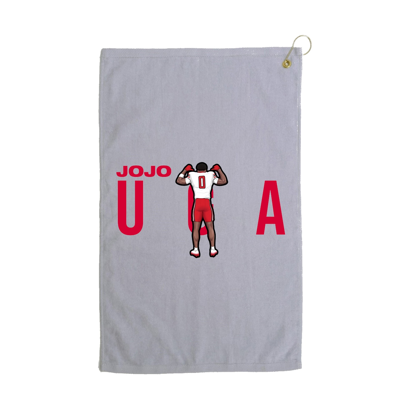 Golf Towel — Player Name in Grey