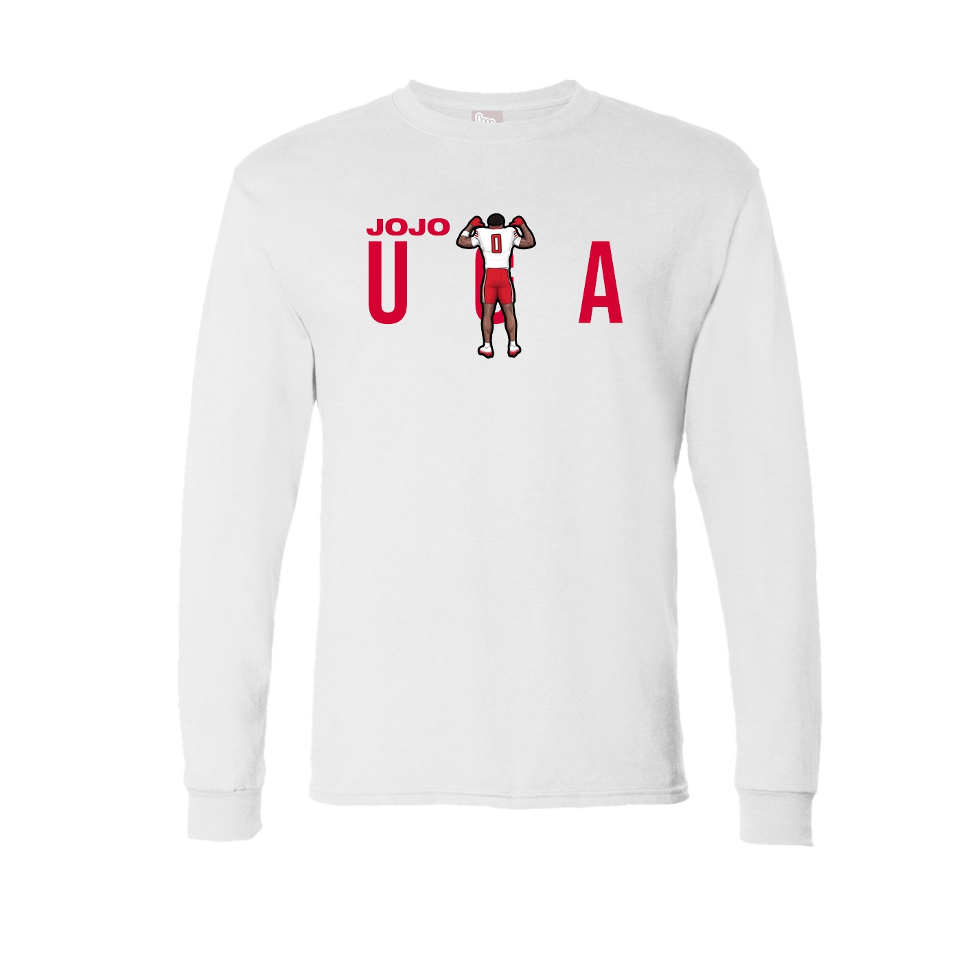 Long Sleeve Tee — Player Name in White