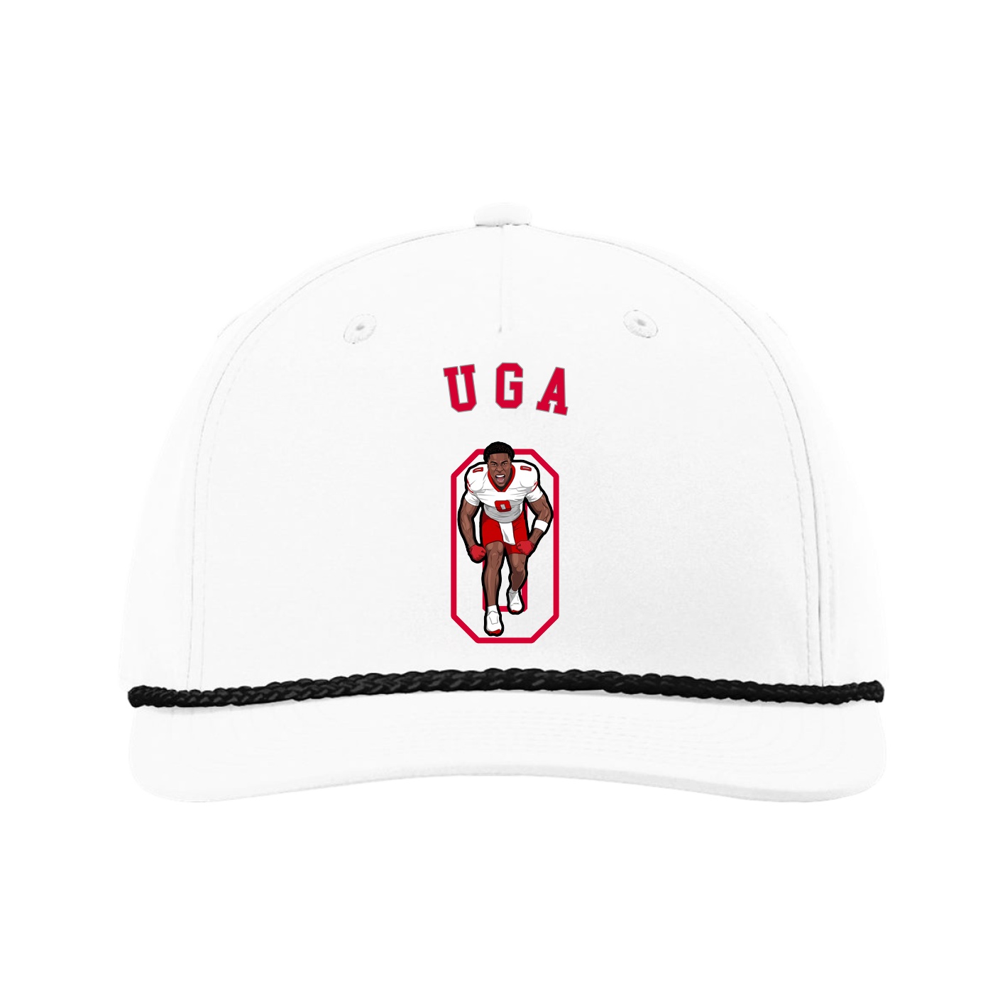Five-Panel Classic Rope Cap — Shirsey Arch in White