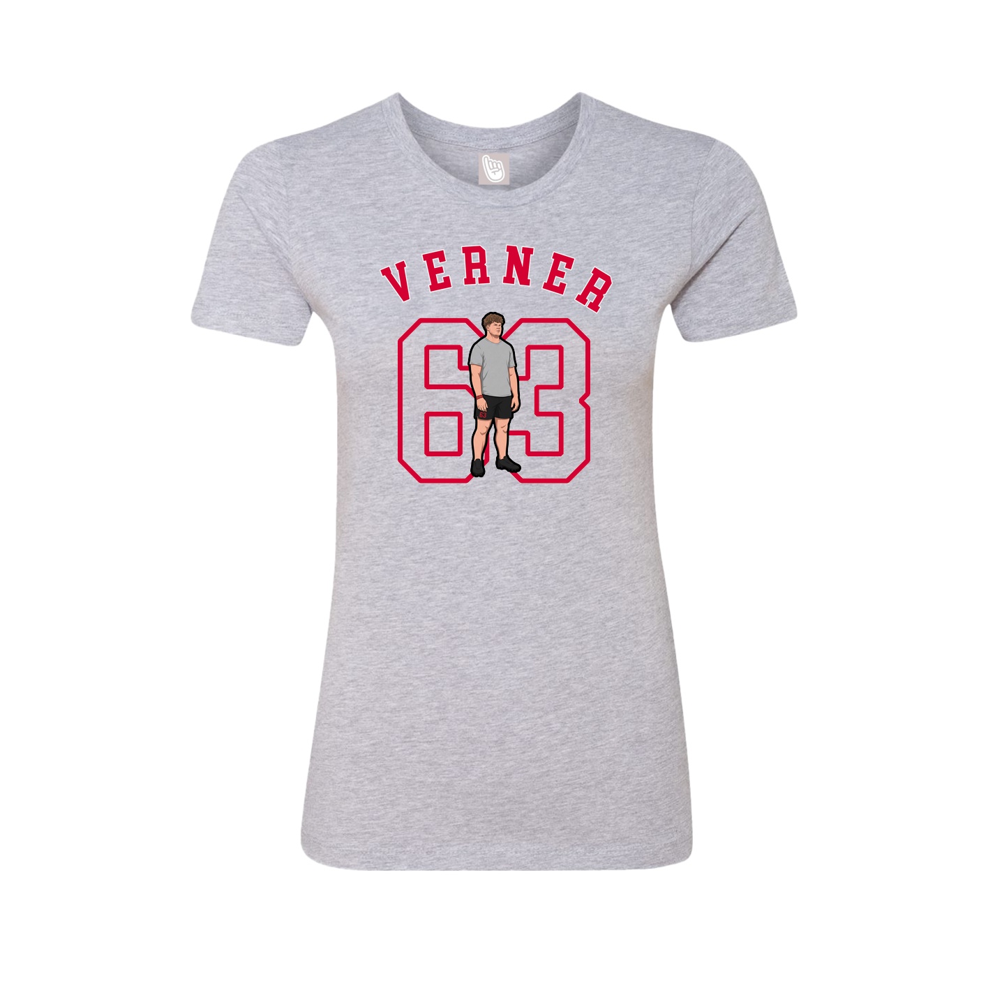 Fitted Women's Tee — Shirsey Arch in Grey