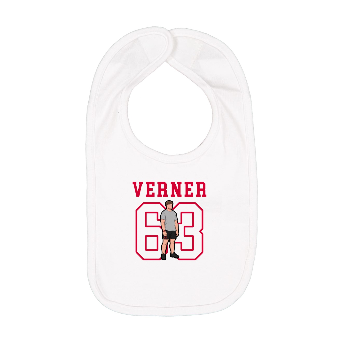 Infant Bib — Shirsey in White