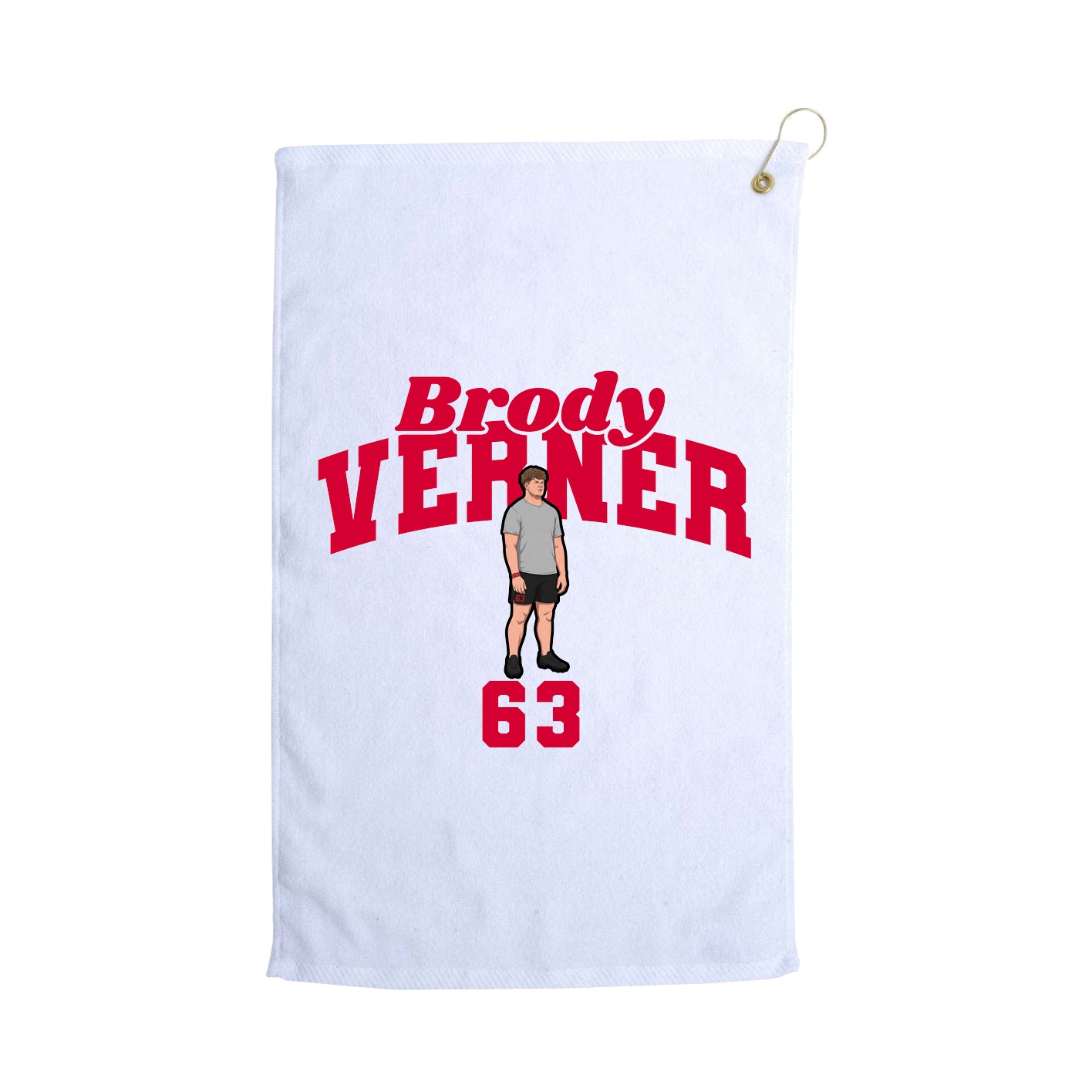 Golf Towel — Signature Arch in White