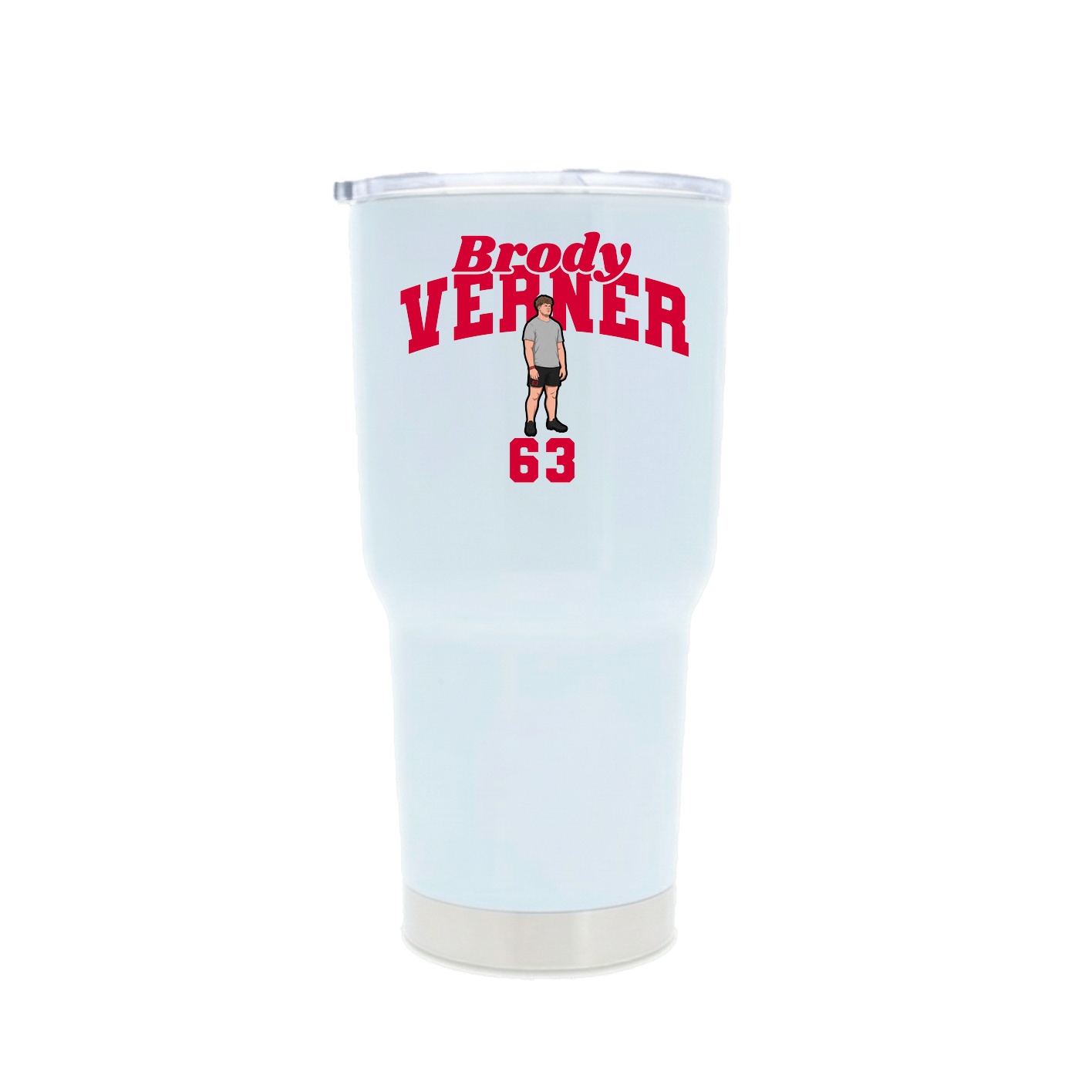 30oz Stainless Steel Tumbler — Signature Arch in White