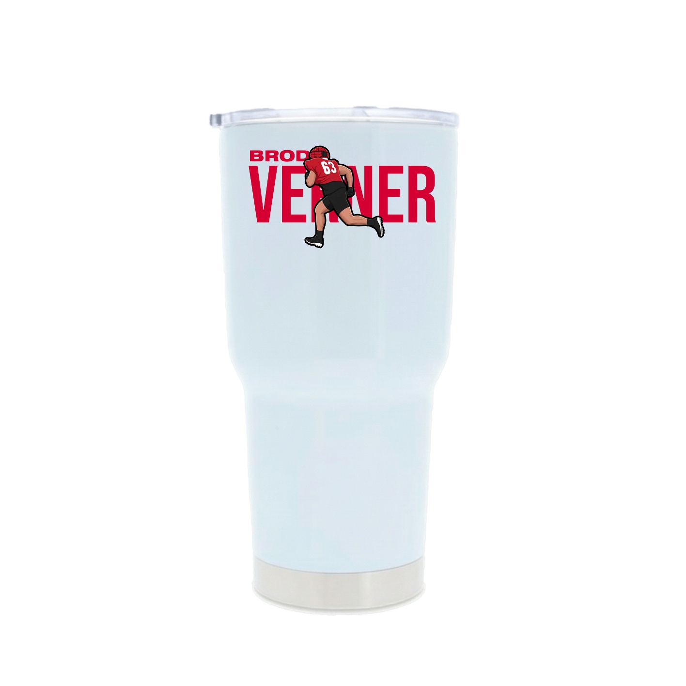 30oz Stainless Steel Tumbler — Player Name in White