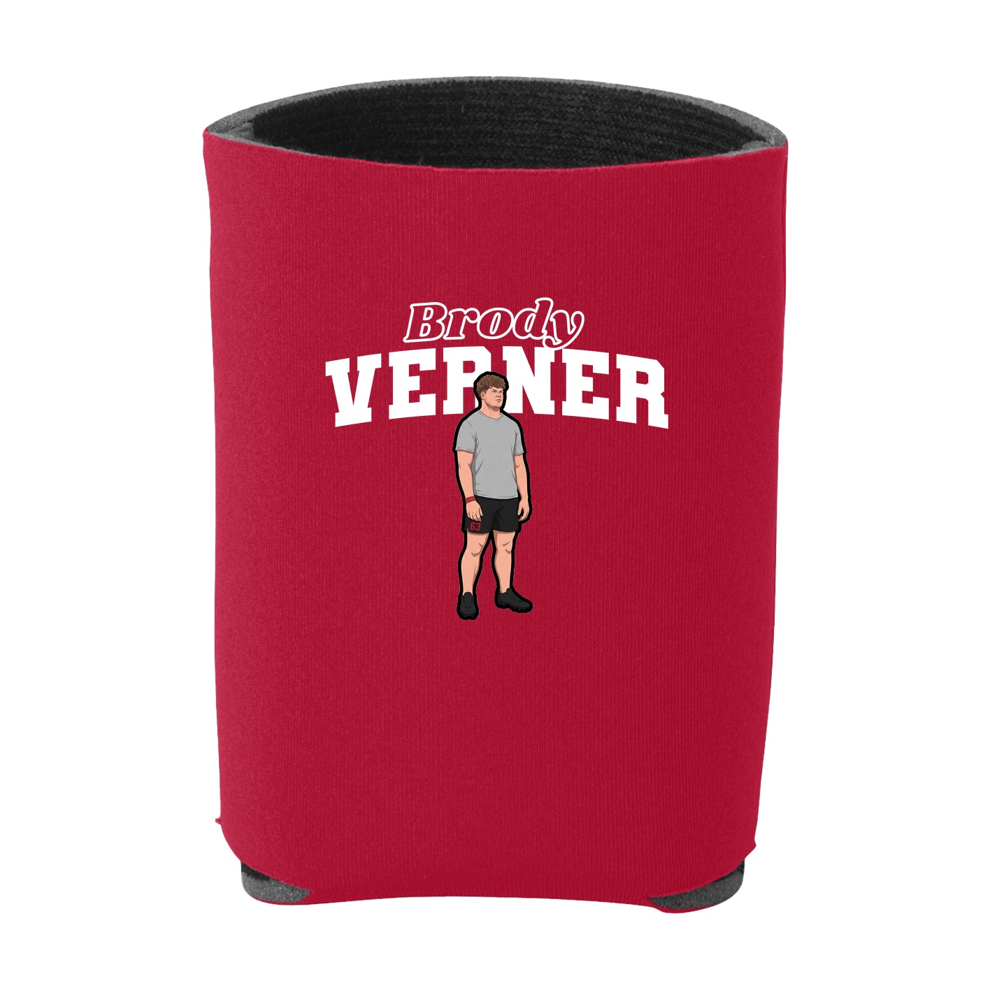 Can Holder — Name Arch in Red