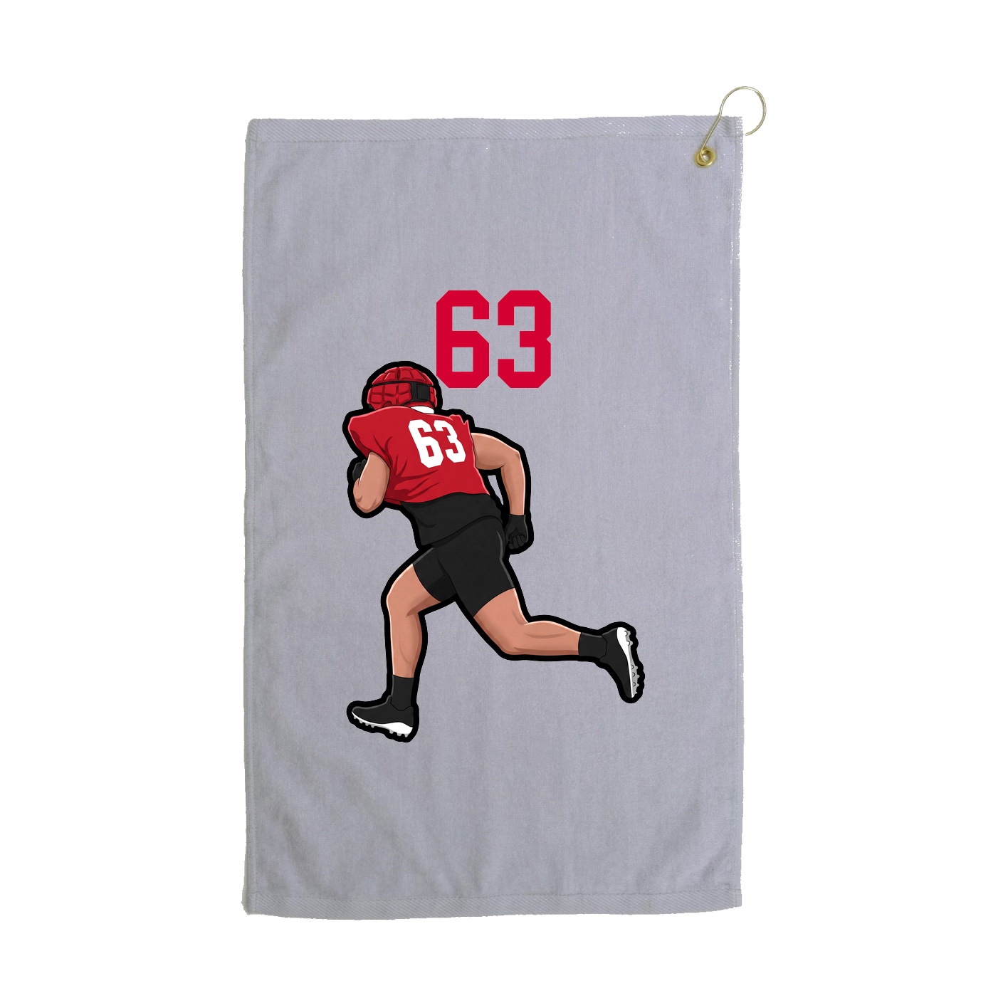 Golf Towel — Number Top in Grey