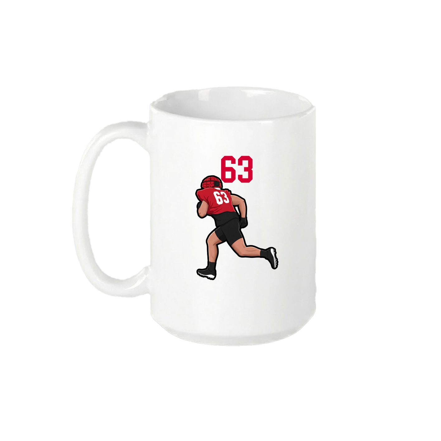 15oz Coffee Mug — Number Top in White
