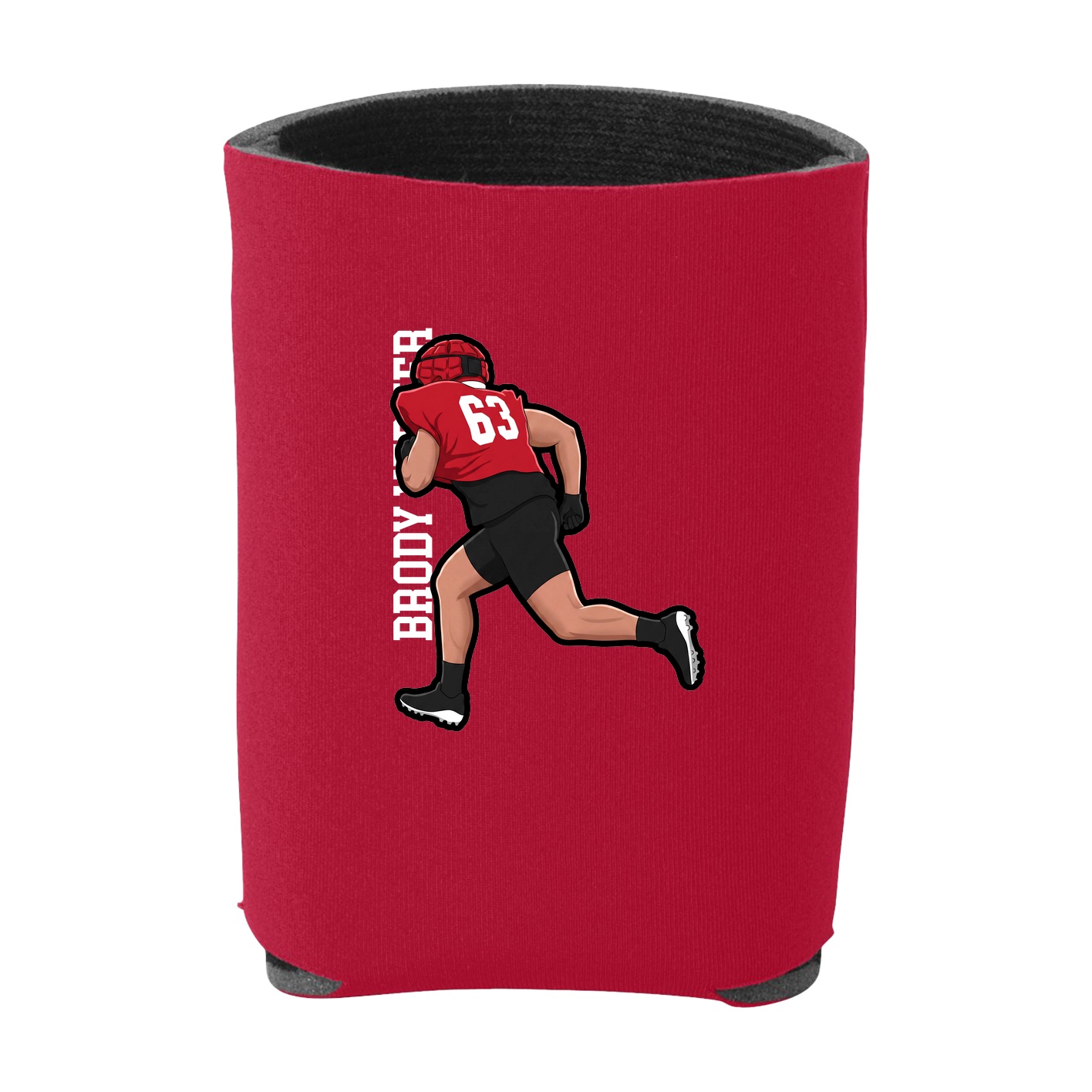Can Holder — Name Vertical in Red