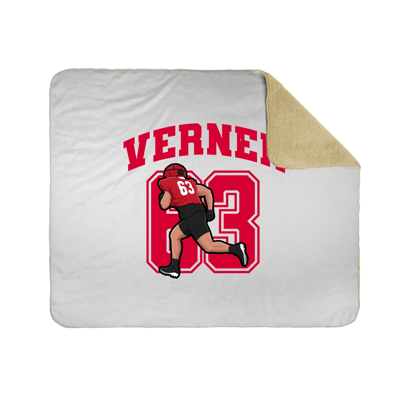 Throw Blanket — Number in White