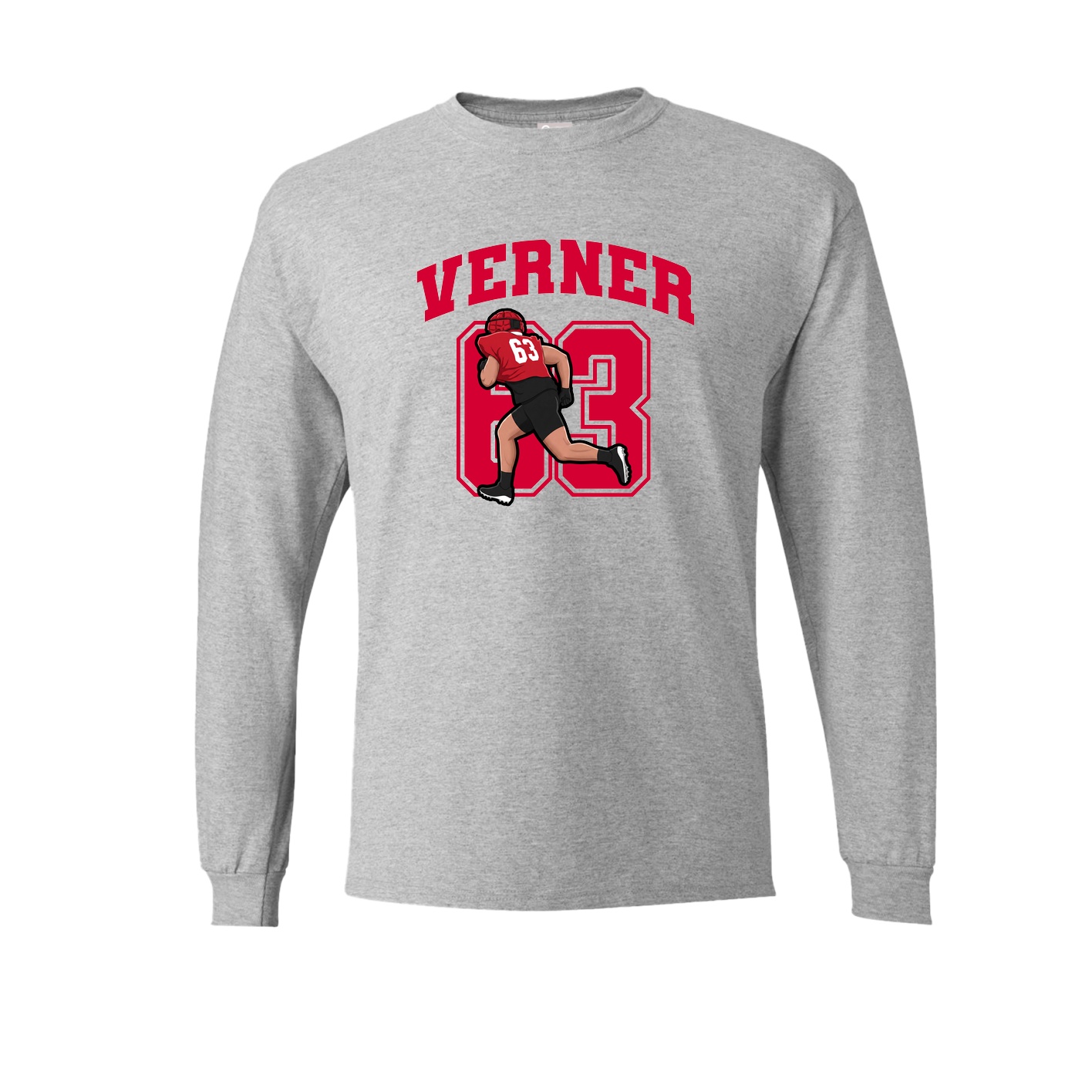 Long Sleeve Tee — Number in Grey