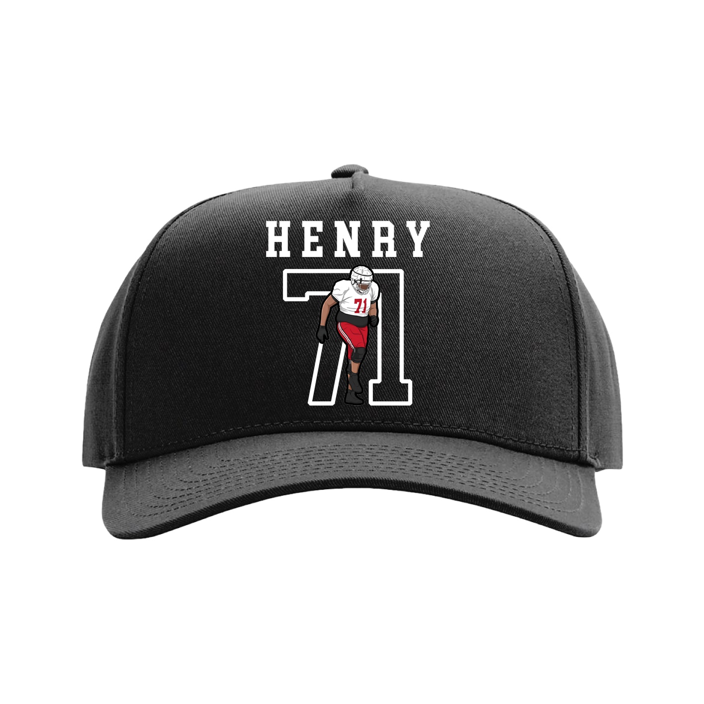 Full Fabric Five-Panel Champ Cap — Shirsey in Black