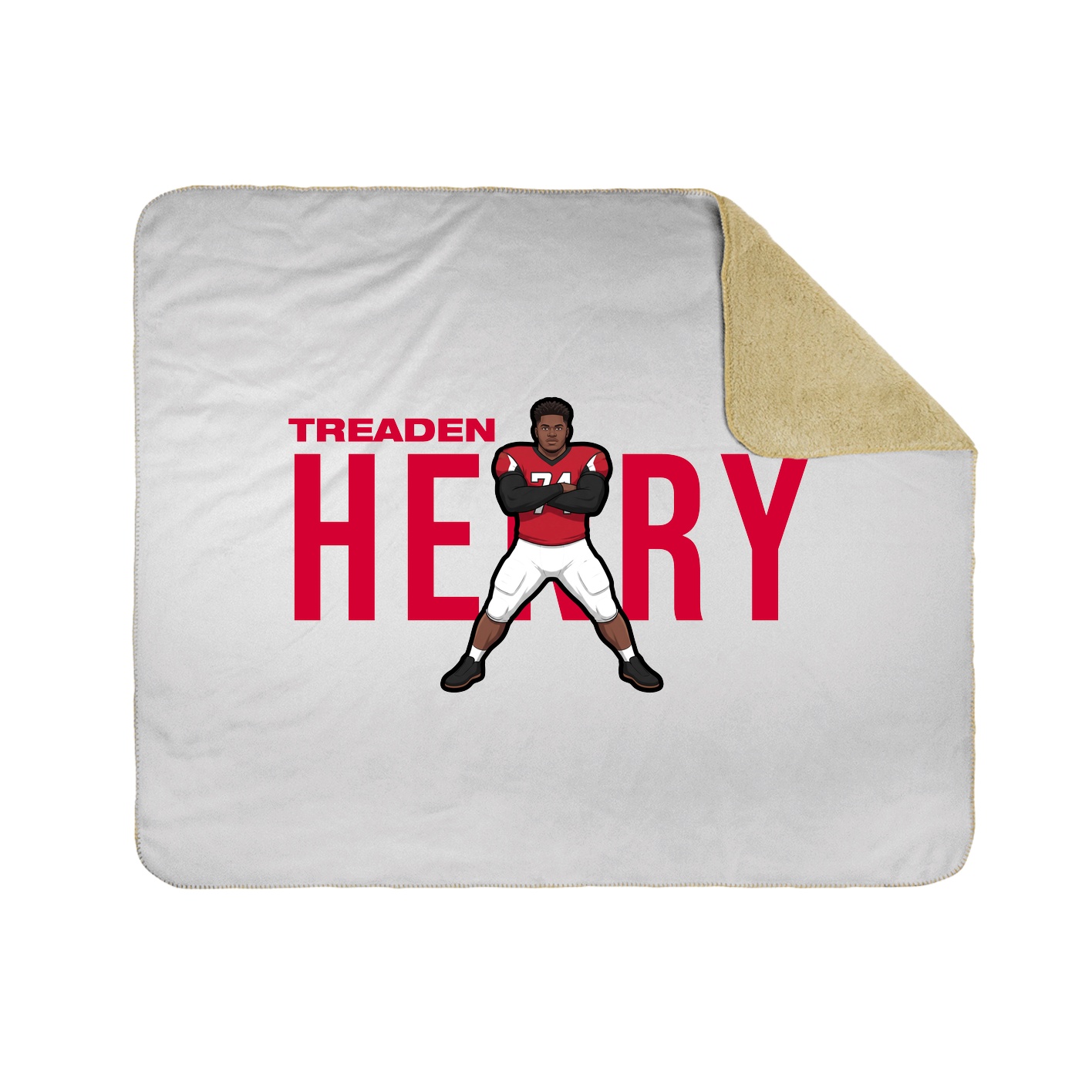 Throw Blanket — Player Name in White