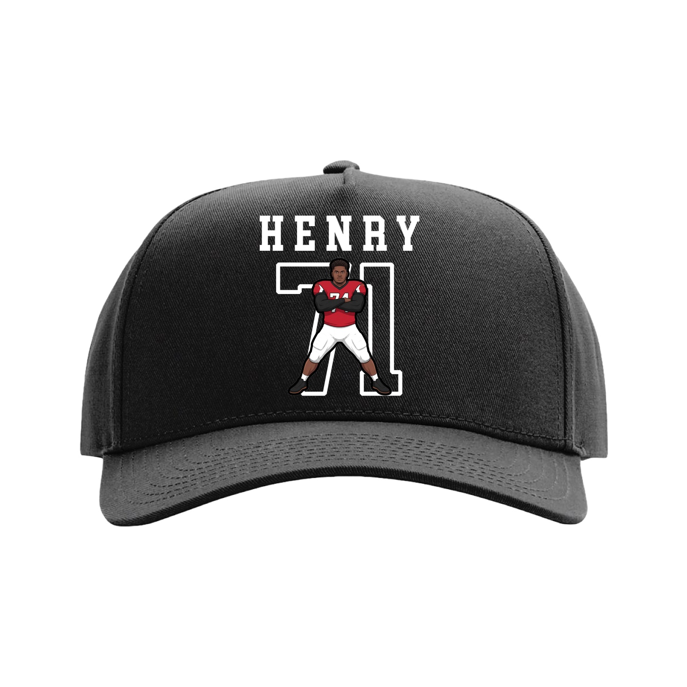 Full Fabric Five-Panel Champ Cap — Shirsey in Black
