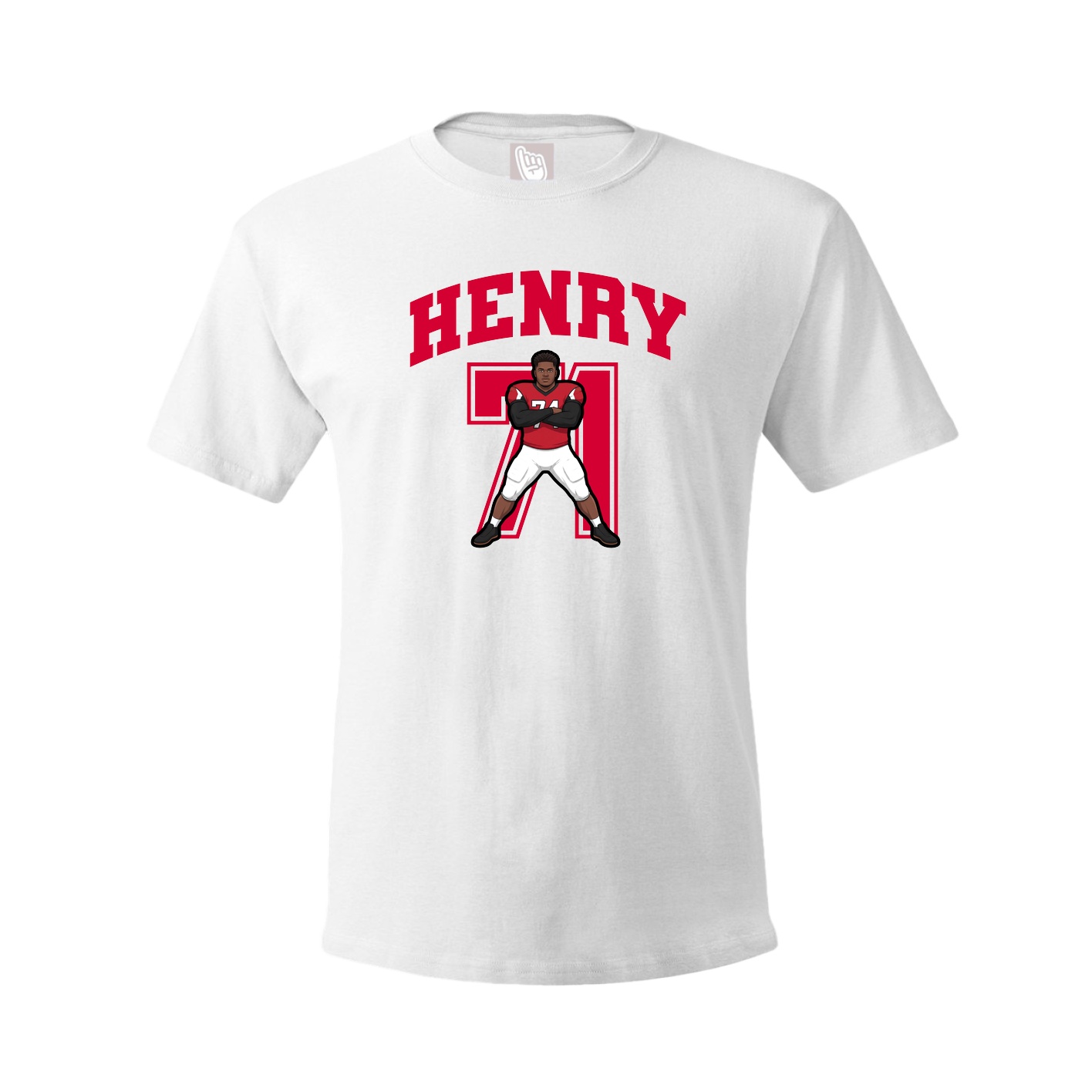 Youth Tee — Number in White