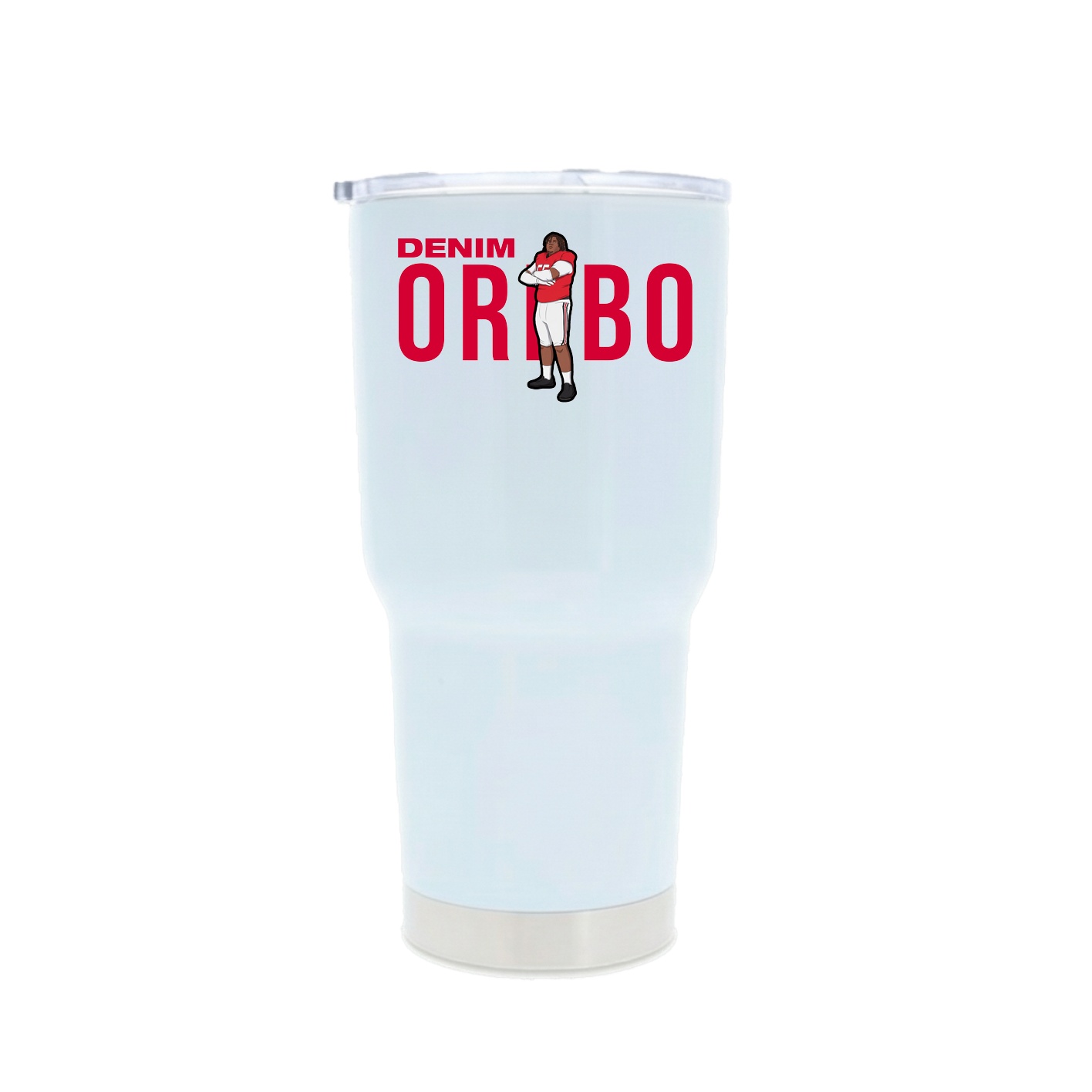 30oz Stainless Steel Tumbler — Player Name in White