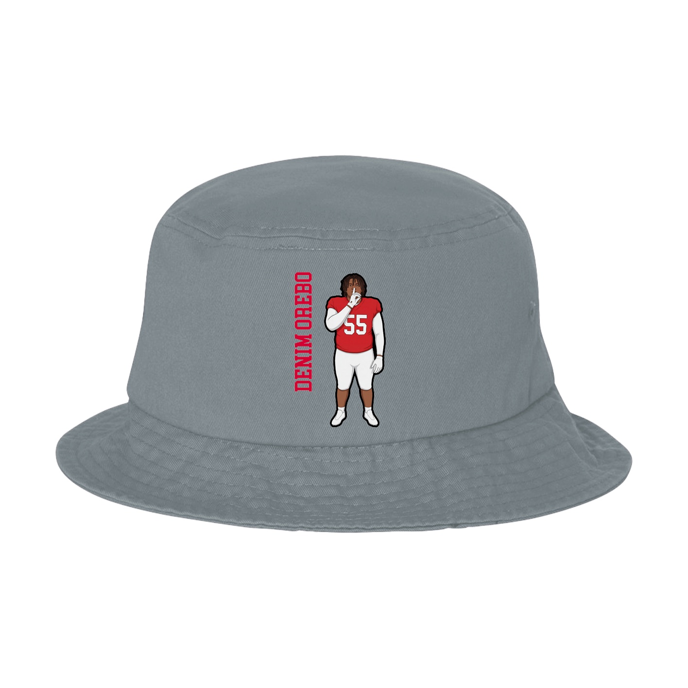 Bucket Cap — Name Vertical in Grey
