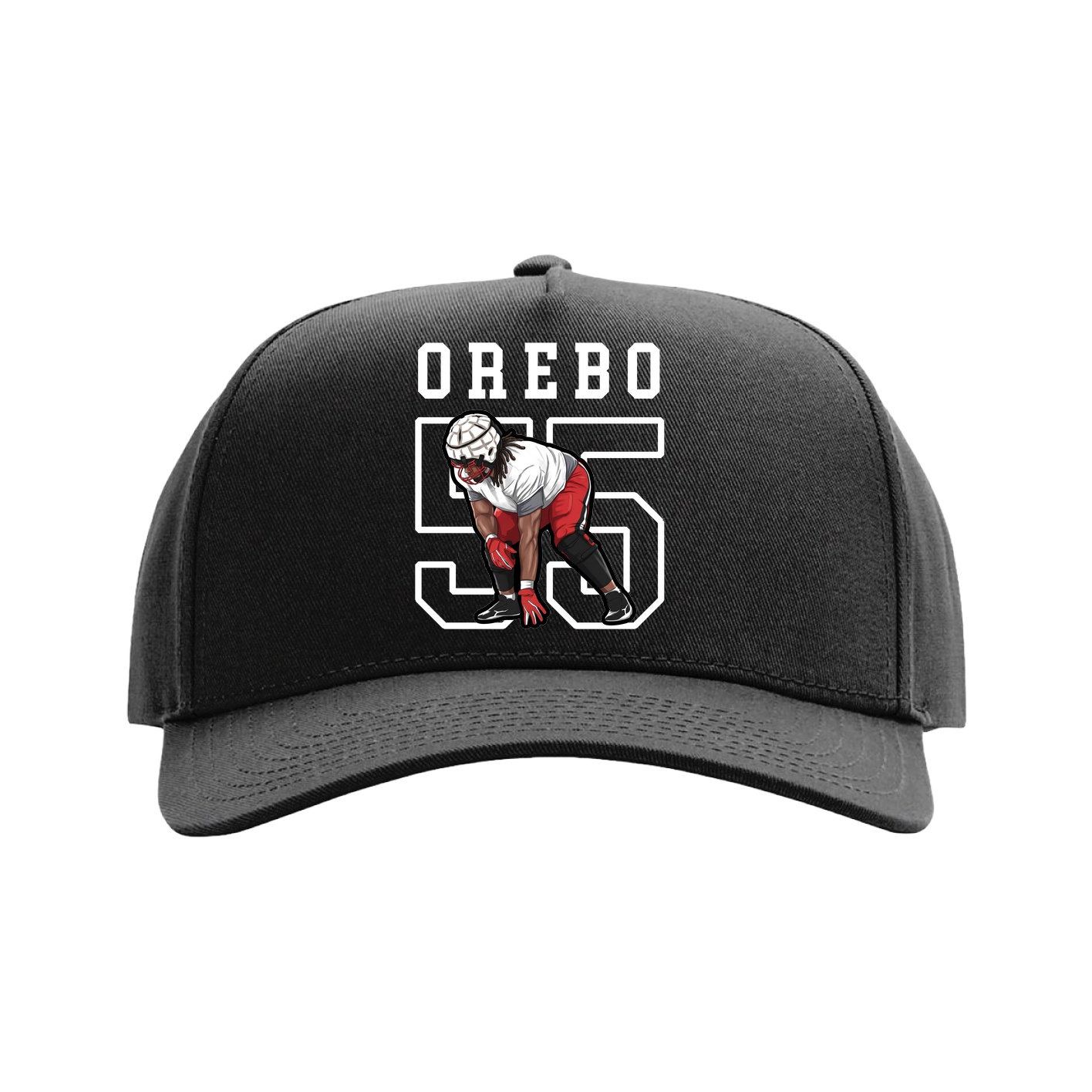 Full Fabric Five-Panel Champ Cap — Shirsey in Black