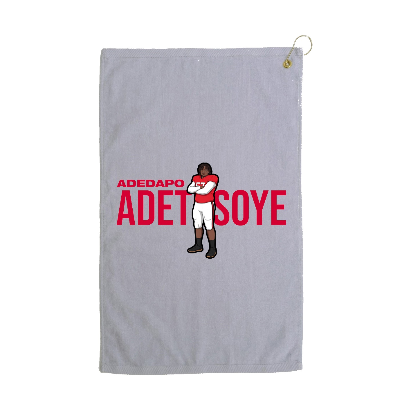 Golf Towel — Player Name in Grey