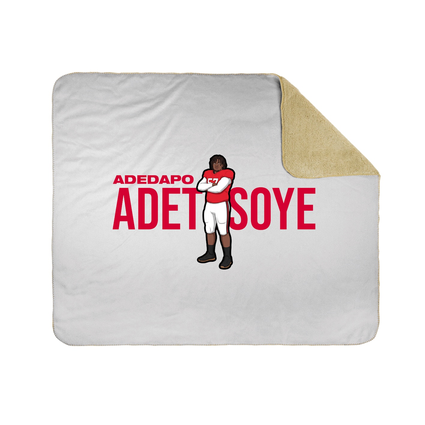 Throw Blanket — Player Name in White