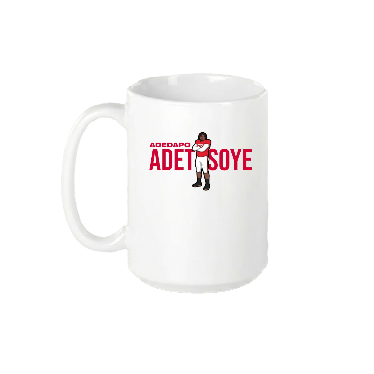 15oz Coffee Mug — Player Name in White