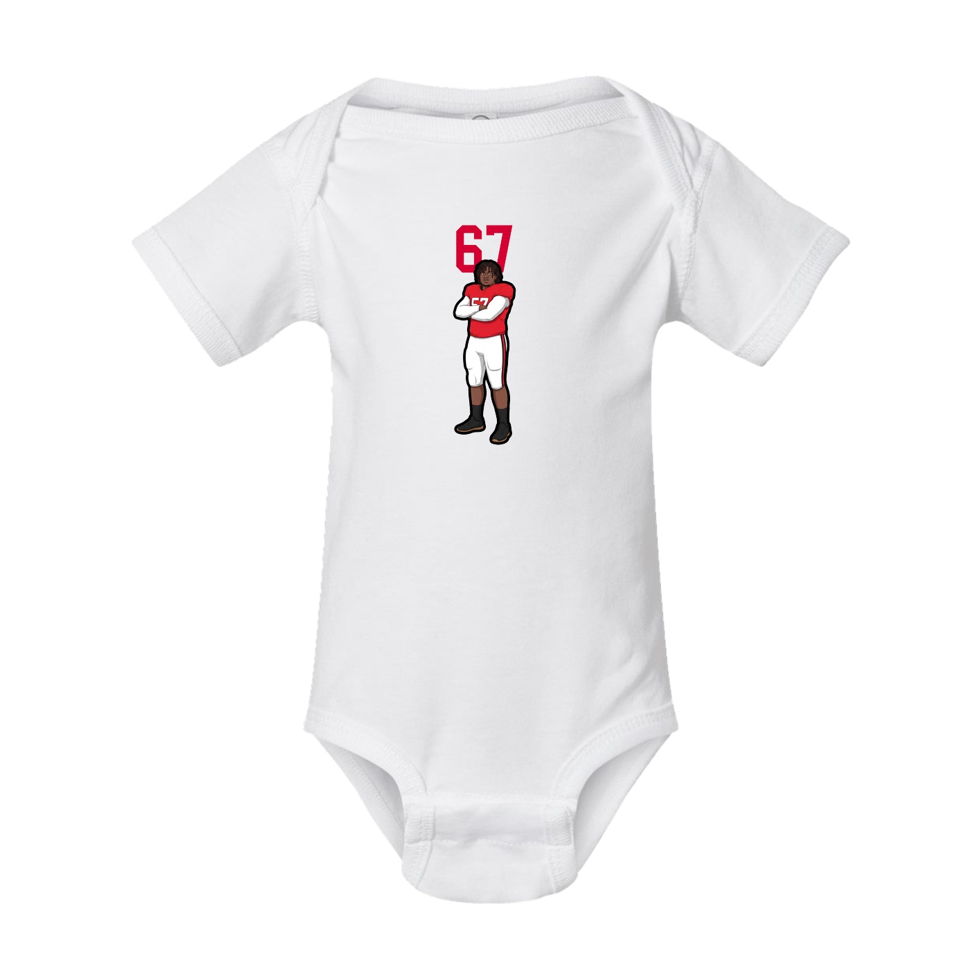 Baby Onesie — Number Top in White