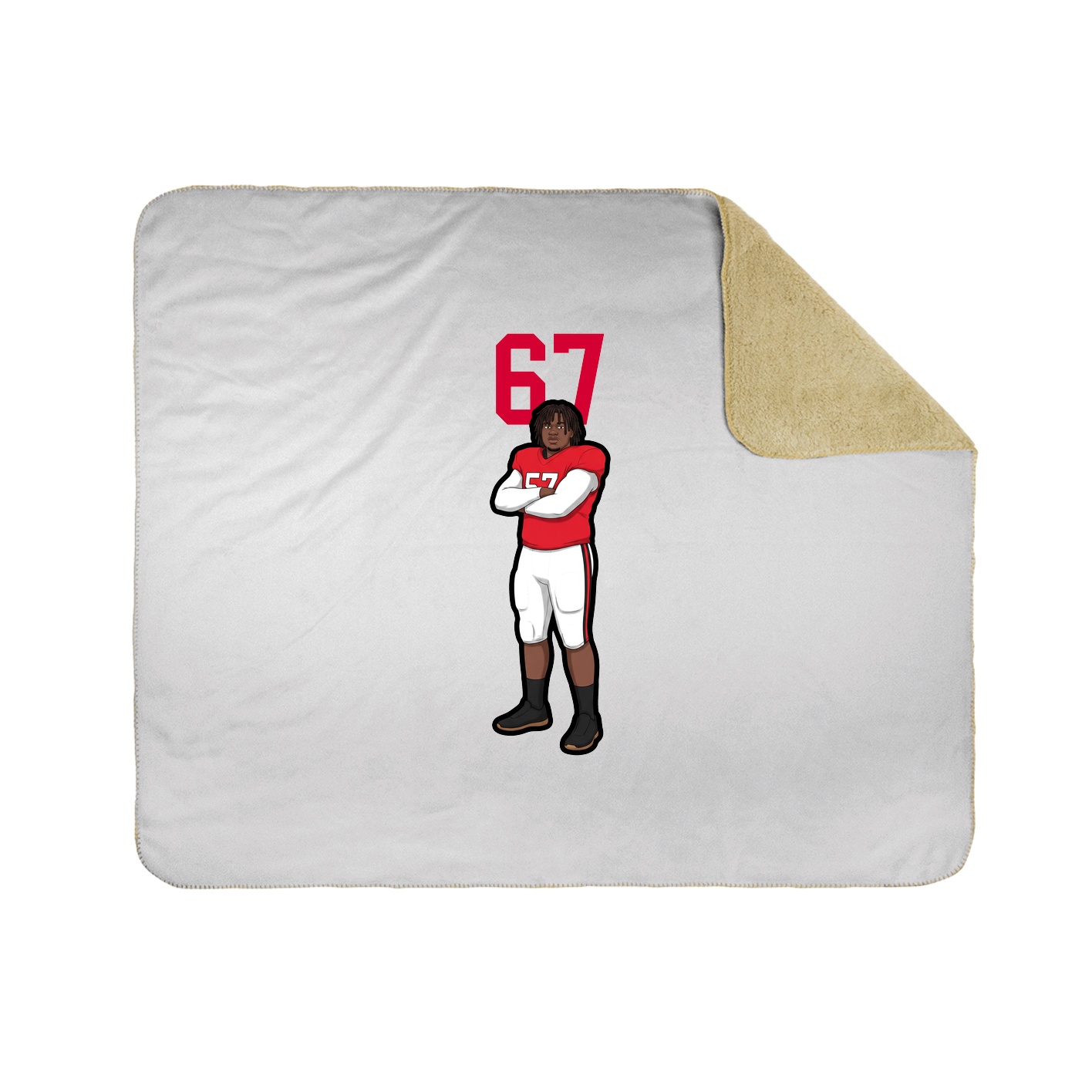 Throw Blanket — Number Top in White