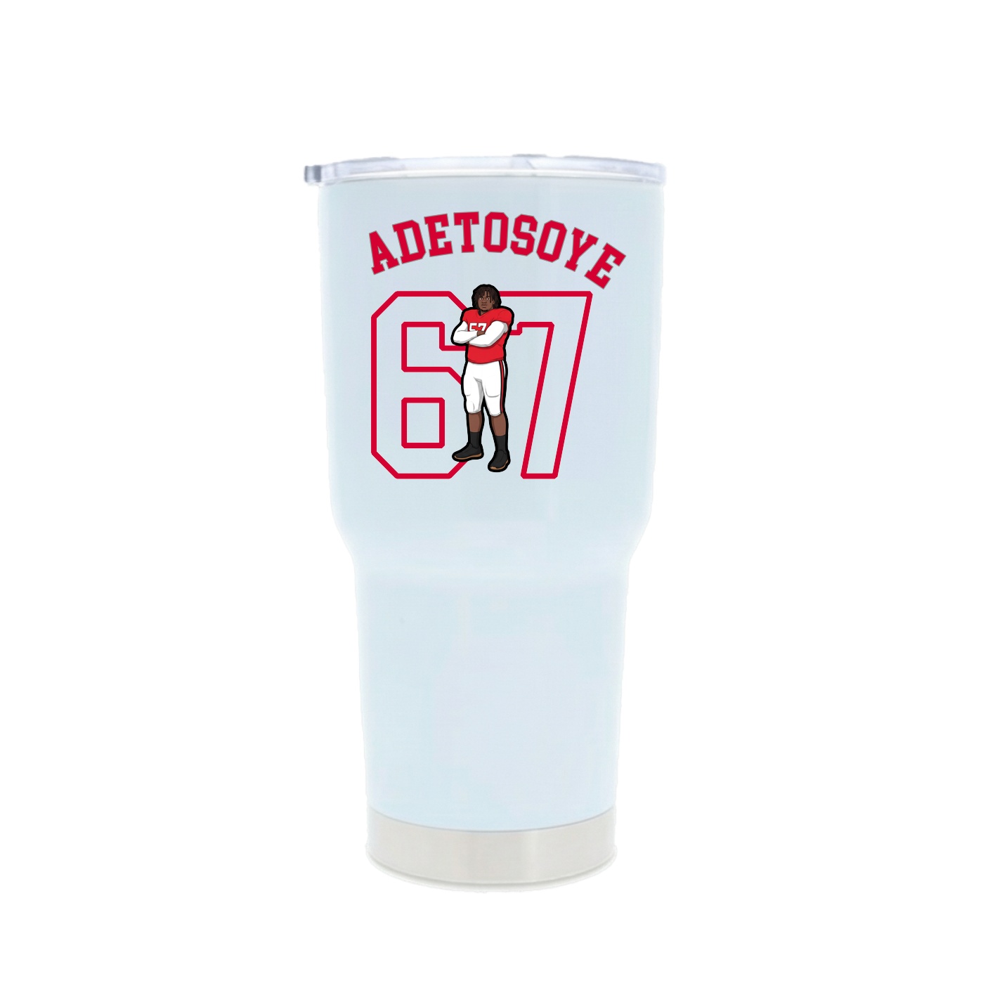 30oz Stainless Steel Tumbler — Shirsey Arch in White
