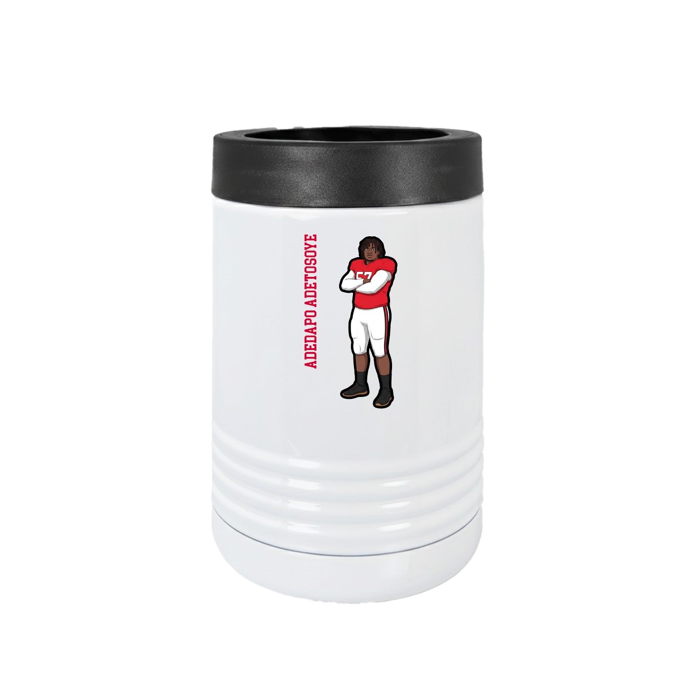 Beverage Holder — Name Vertical in White