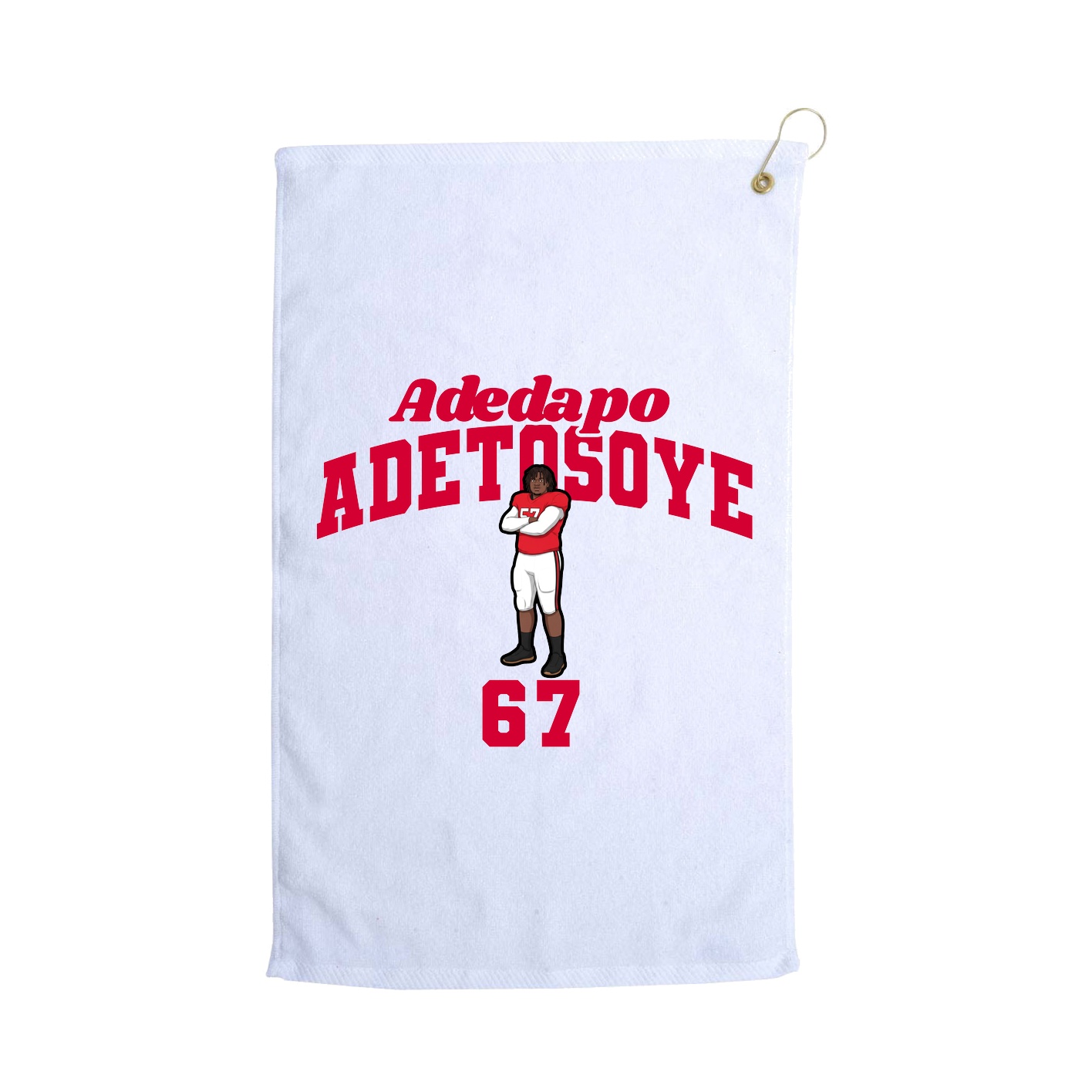 Golf Towel — Signature Arch in White