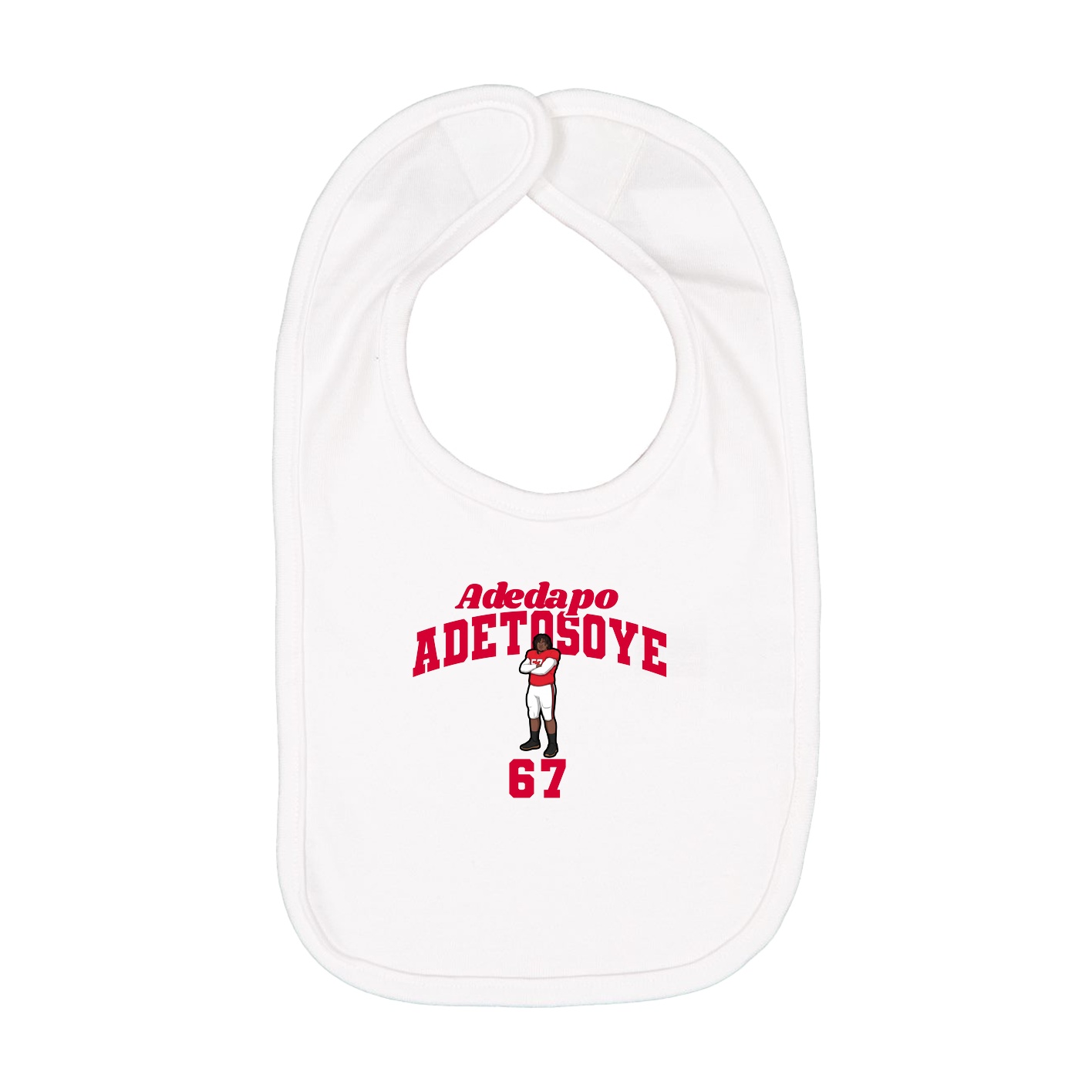 Infant Bib — Signature Arch in White