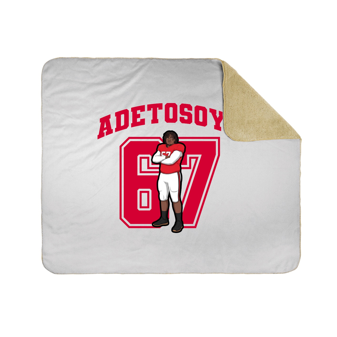 Throw Blanket — Number in White