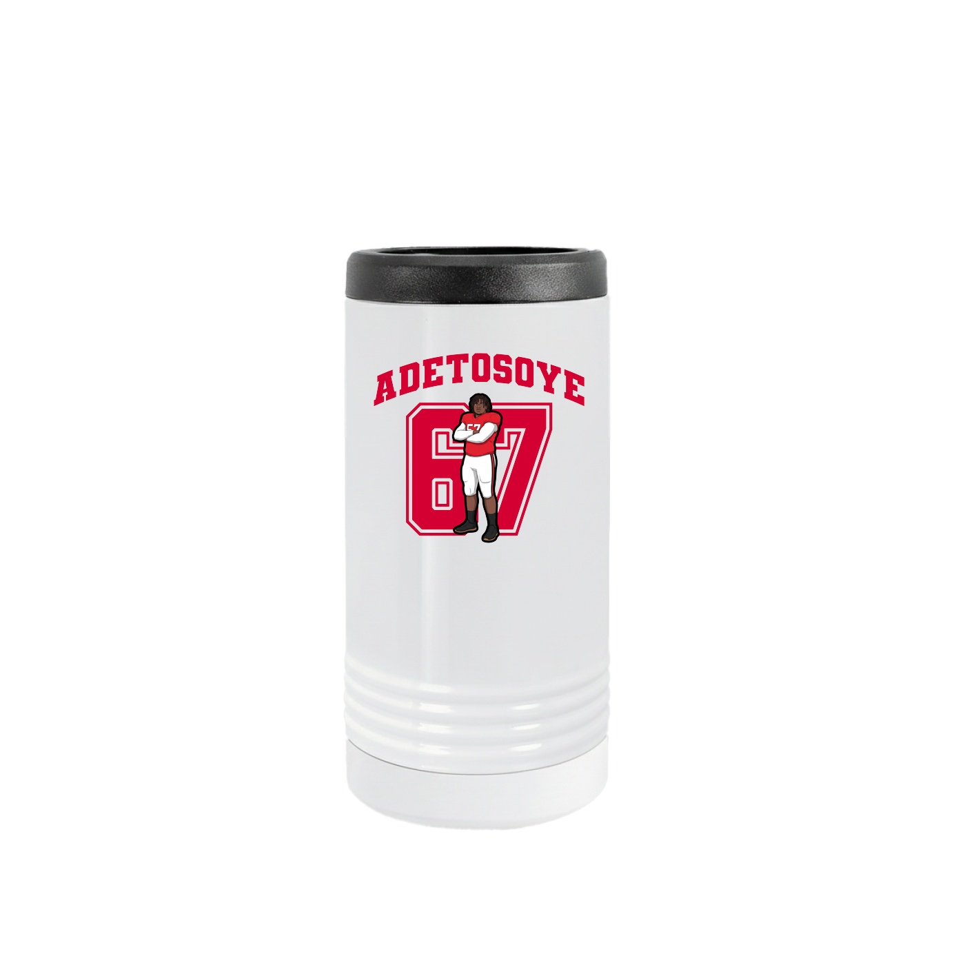 Slim Beverage Holder — Number in White
