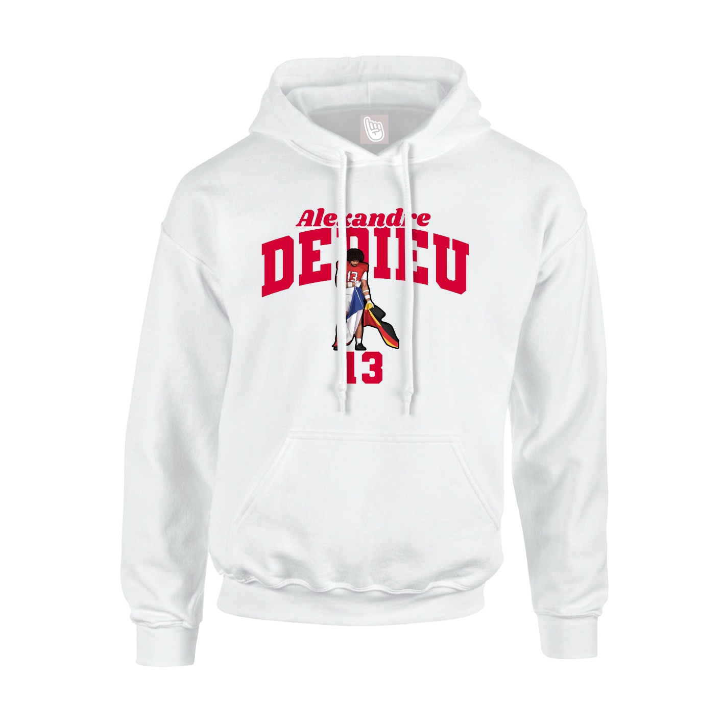 Hoodie — Signature Arch in White