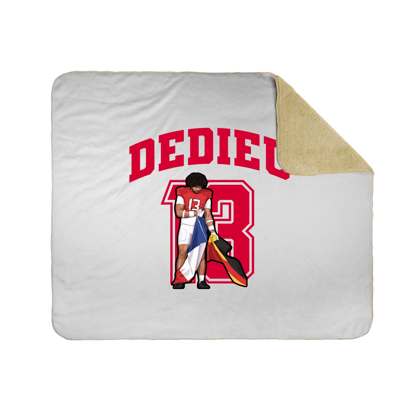 Throw Blanket — Number in White
