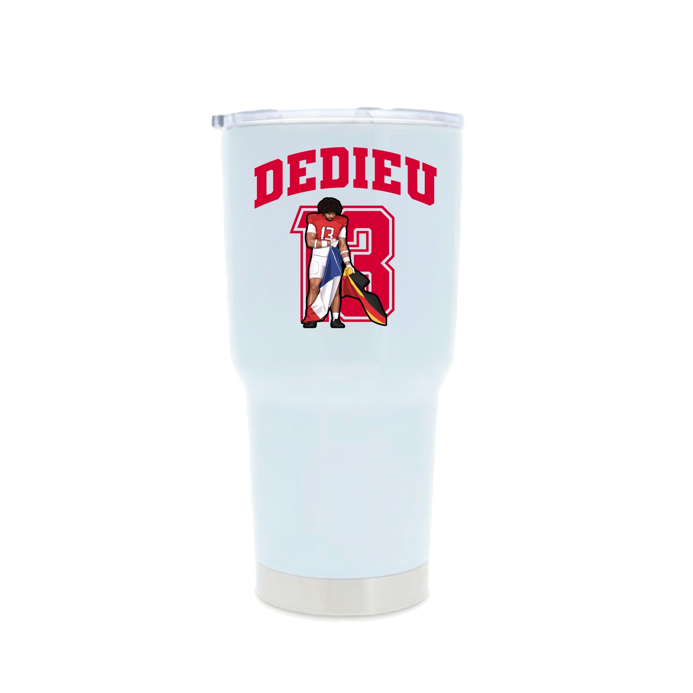 30oz Stainless Steel Tumbler — Number in White