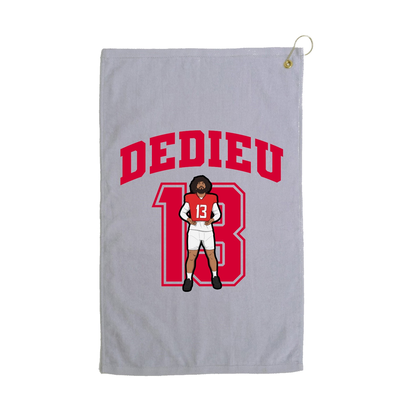 Golf Towel — Number in Grey