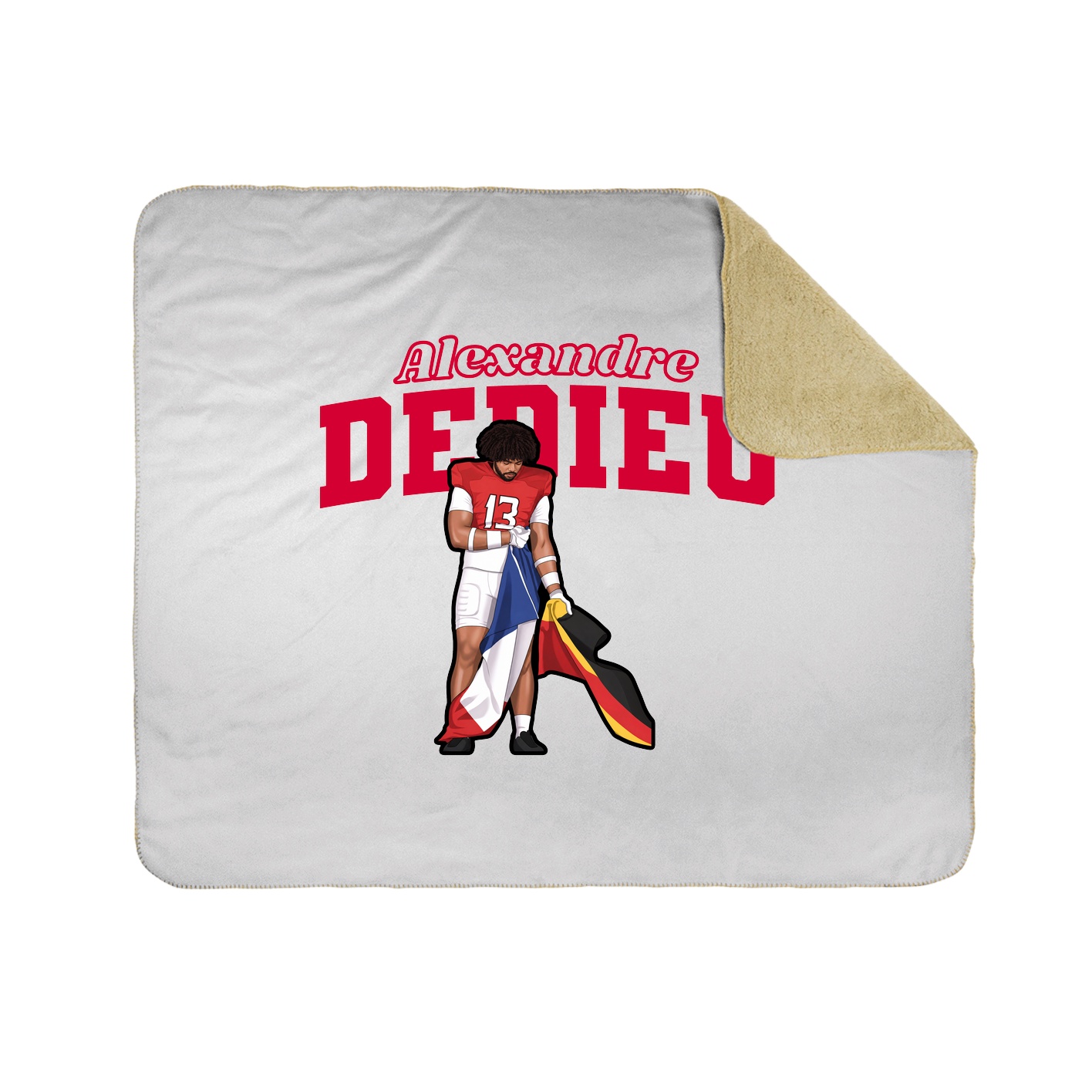 Throw Blanket — Name Arch in White