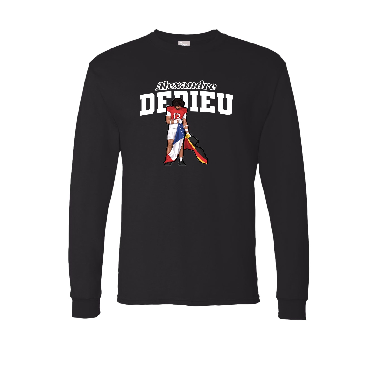 Long Sleeve Tee — Name Arch in Black