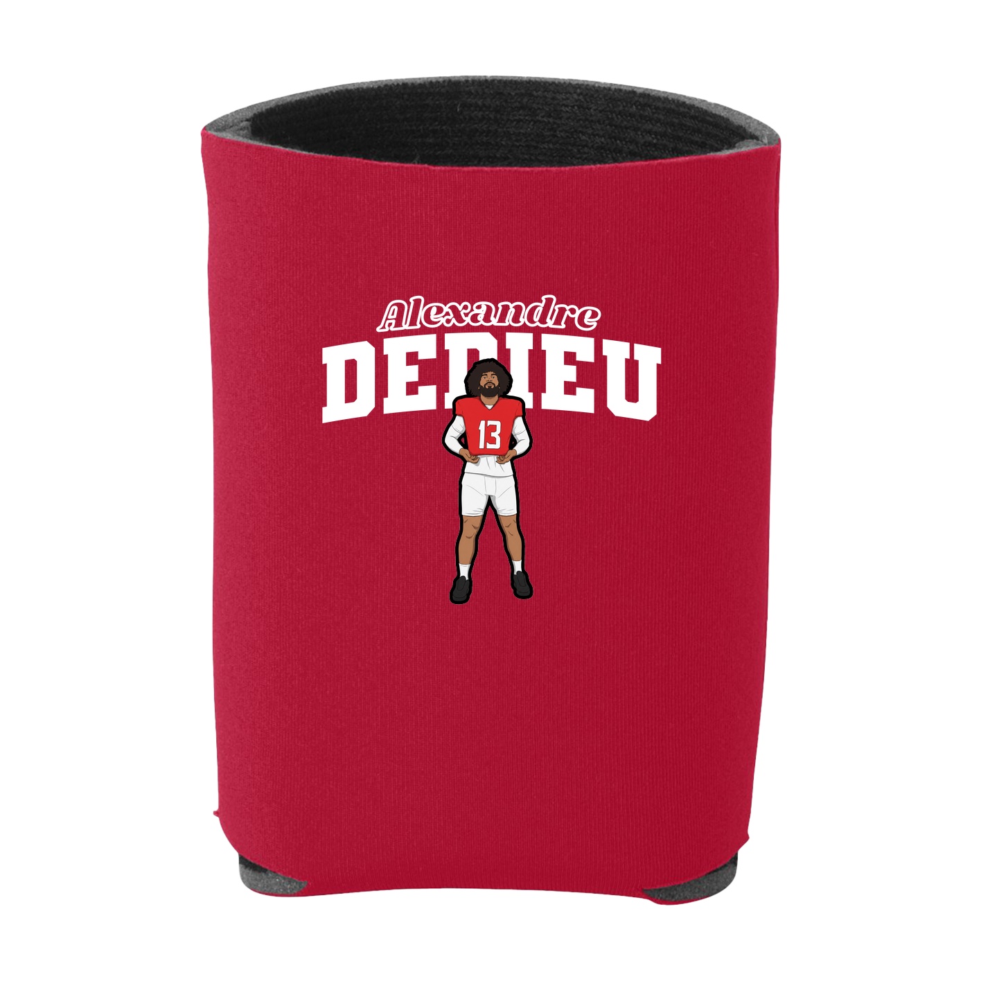 Can Holder — Name Arch in Red